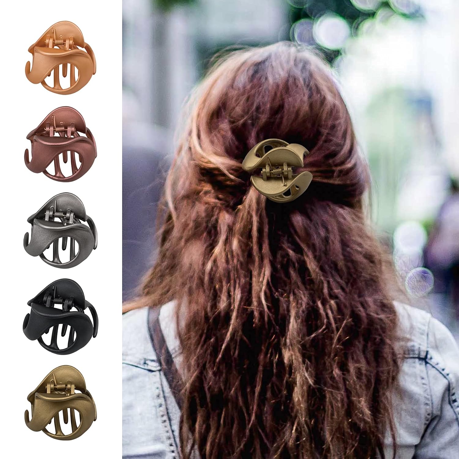 EAONE 8 Packs Hair Claw Clips Large and Medium Size Hair Clip for Women Girls Thin/Thick Hair Matte Octopus Hair Jaw Clips Nonslip Claw Clips Mothers Day Gifts