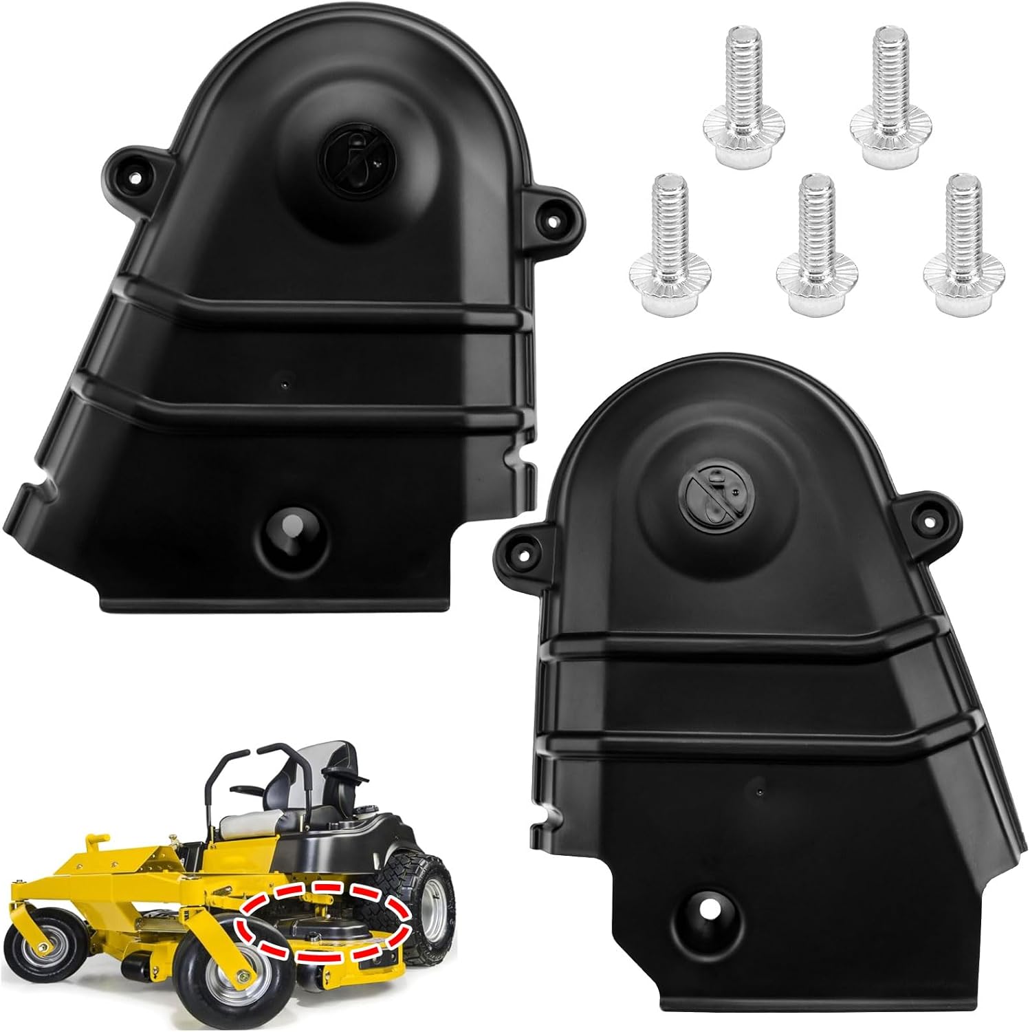 604722 604723 LH & RH Pulley Covers Compatible with Hu-stler Raptor SDX 54" 60" FasTrak SD Model