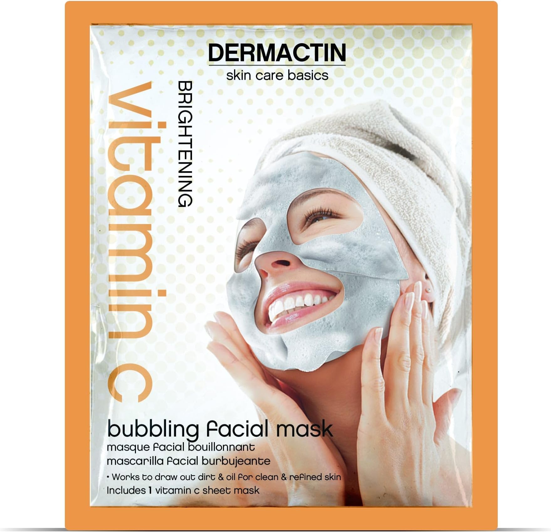Dermactin Vitamin C Bubbling Facial Mask (Pack of 4)
