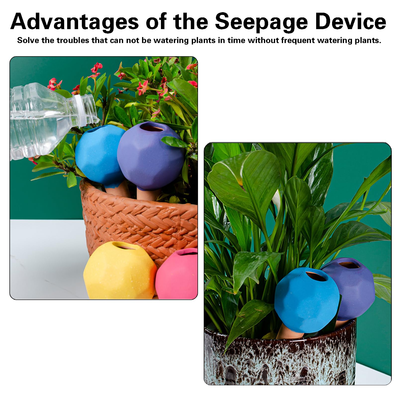JVHLOV 4PCS Clay Watering Spikes, Plant Watering, Plant Water Dispenser, Terracotta Watering Spikes - Image 4