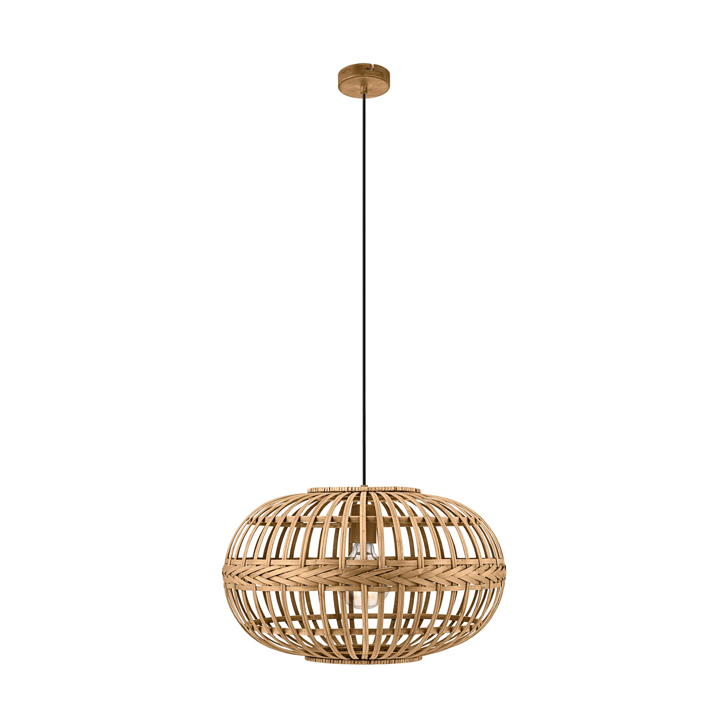 Stylish Round Wicker Shade Ceiling Pendant Light For Hallways from B&Q