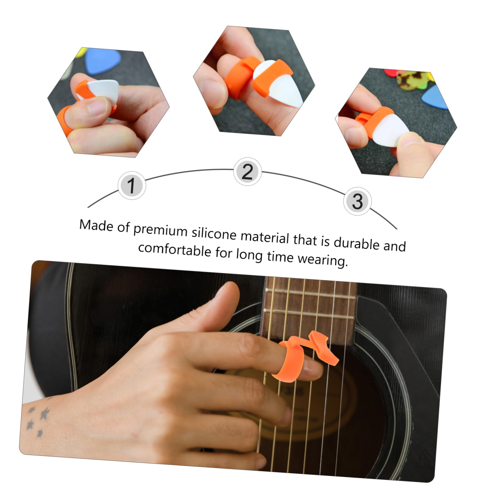 SUPVOX Guitarist's Essential: Design Anti-slip for Easy Guitar Pick Storage Safety