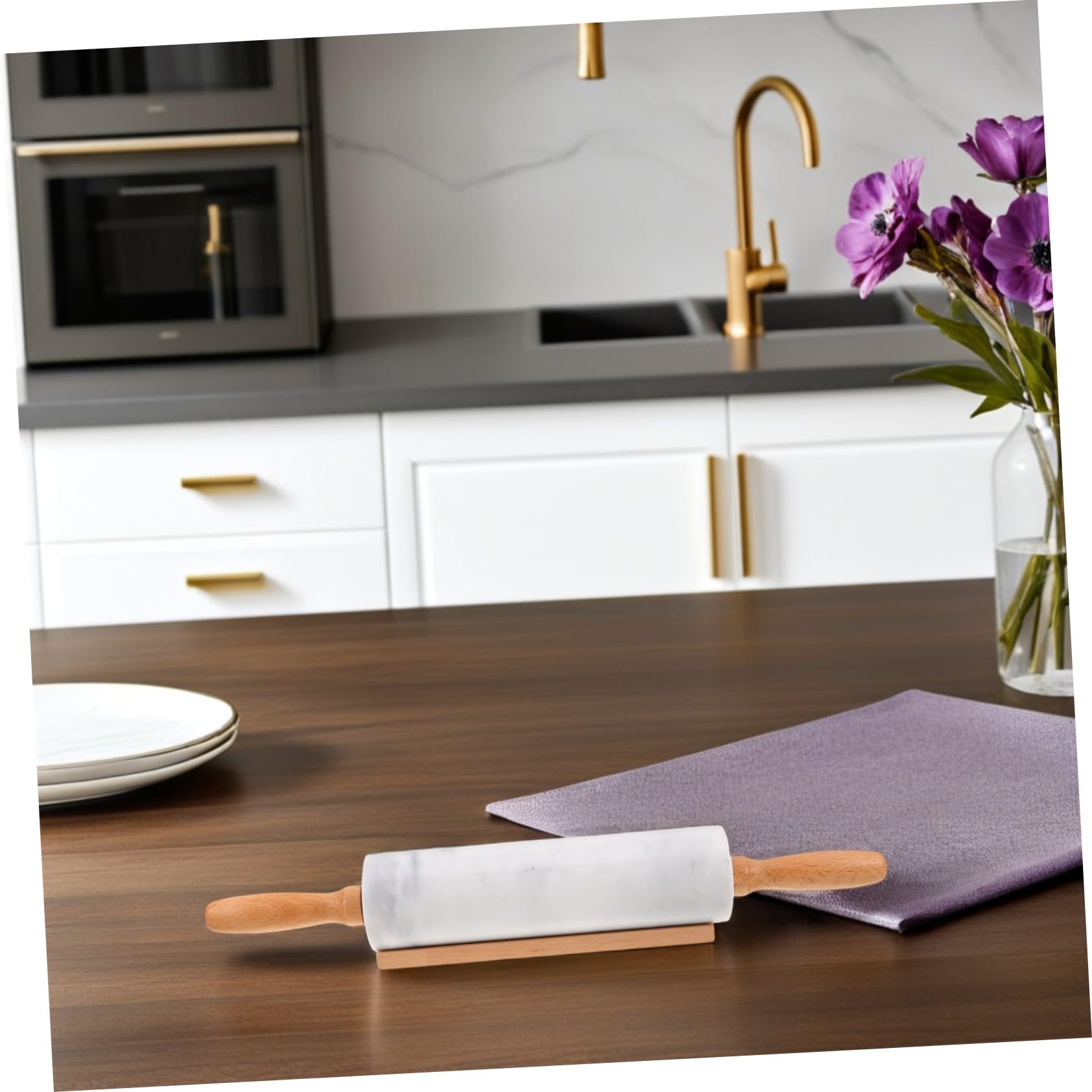 3 Rodillos Para Hornear Pequeños Decorativos De Mármol Para Masa Chinos Para Repostería Para Masa Y Fideos