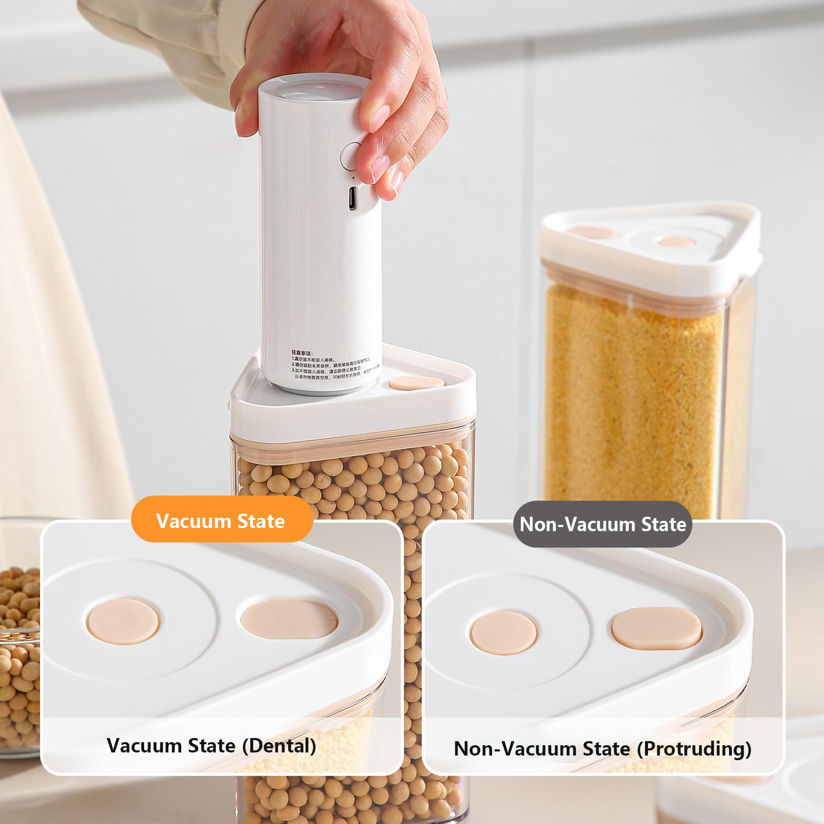 Distributore rotante per cereali - Contenitore per cereali con scomparto per riso | Contenitore rotante per cereali a 6 griglie, per farina, farina, farina, farina, farina d'avena, snack, cucina