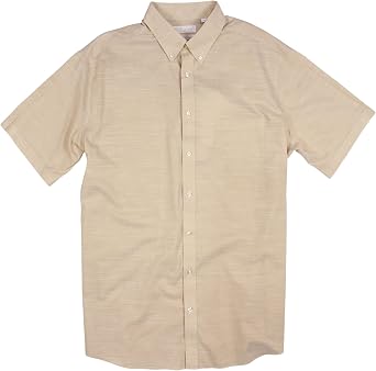 Gold Label Mens Wrinkle-Free Stretch Short Sleeve Button Down Casual Shirt with Pocket Available in Big & Tall