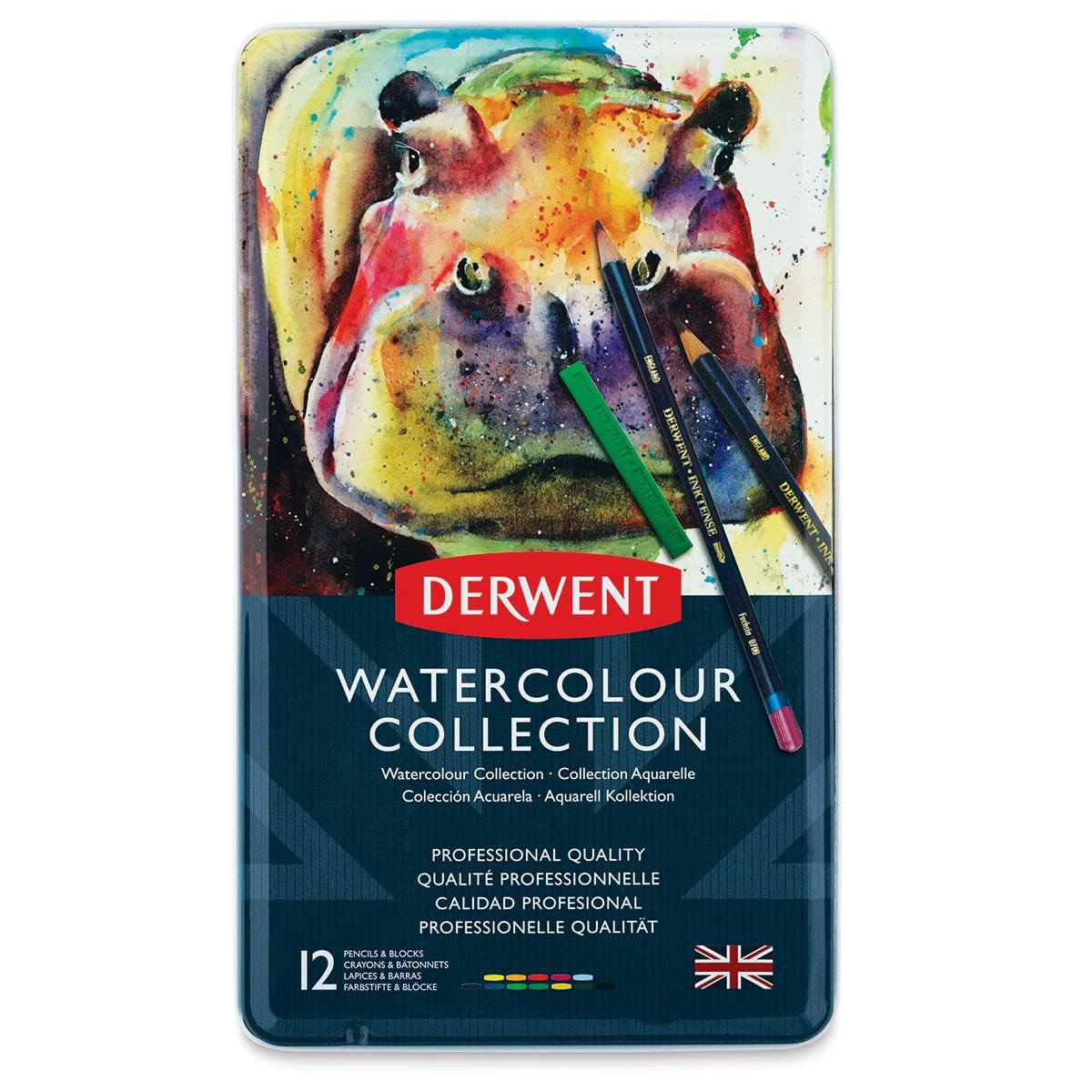 DERWENT - WATERCOLOUR - boîte crayons de couleur aquarellables