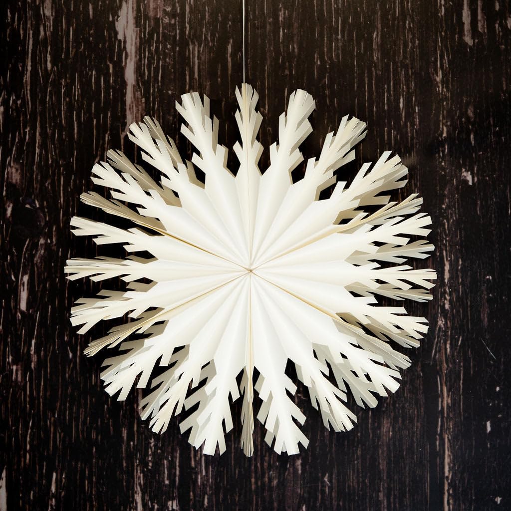 Aurora Christmas White Arthur Cameron – Lynx Snowflake Wall Decoration – Seasonal Décor, Hand-Assembled Paper Ornament For Festive And Winter Home Styling
