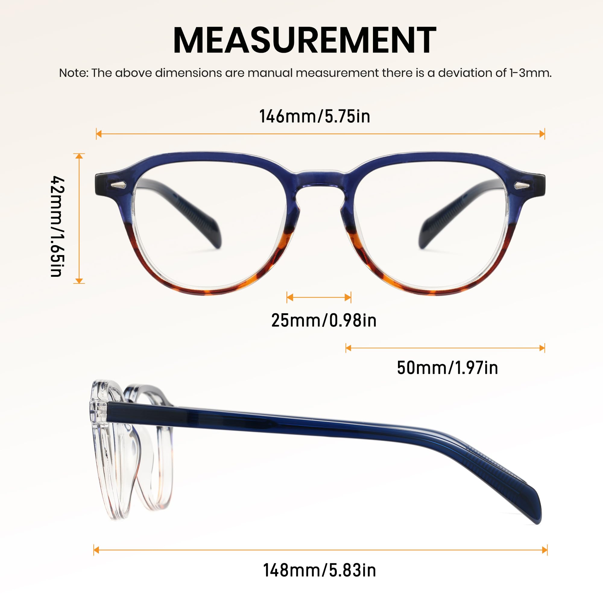 Cyxus Acetat Blaulichtfilter Brille Damen Herren Retro Boston Rahmen UV Schutz für Computerbildschirm 8554