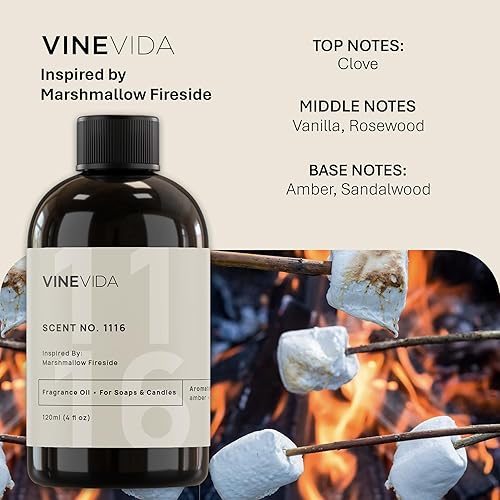 Miniatura 73 de VINEVIDA [4 onzas] Aceite de fragancia de madera de teca de caoba para fabricación de velas y fabricación de jabón, aromas de velas prémium para