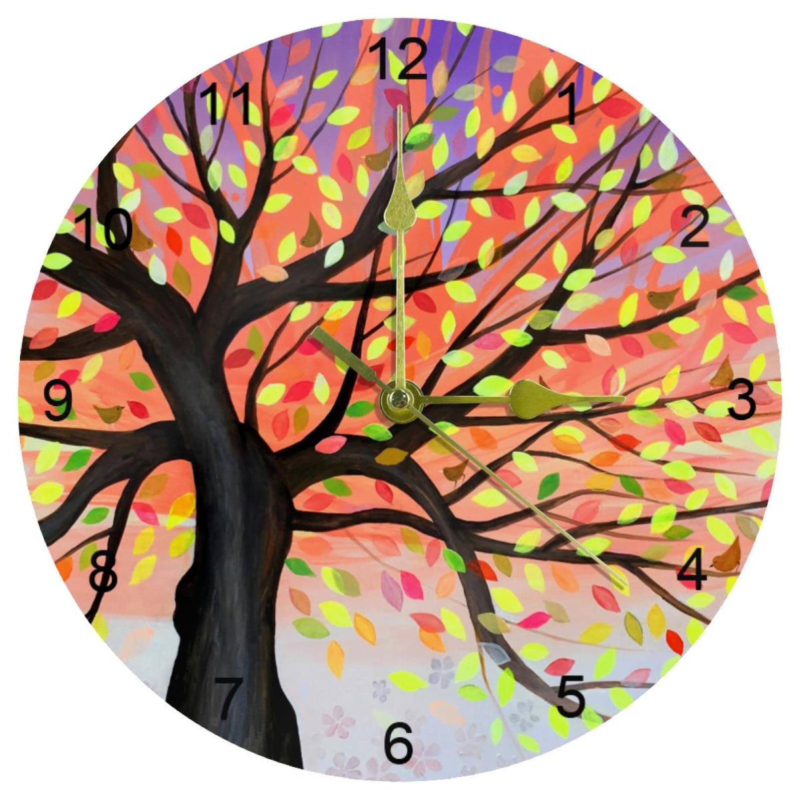 Horloge murale colorée de cuisine et décoration d'intérieur moderne et ronde