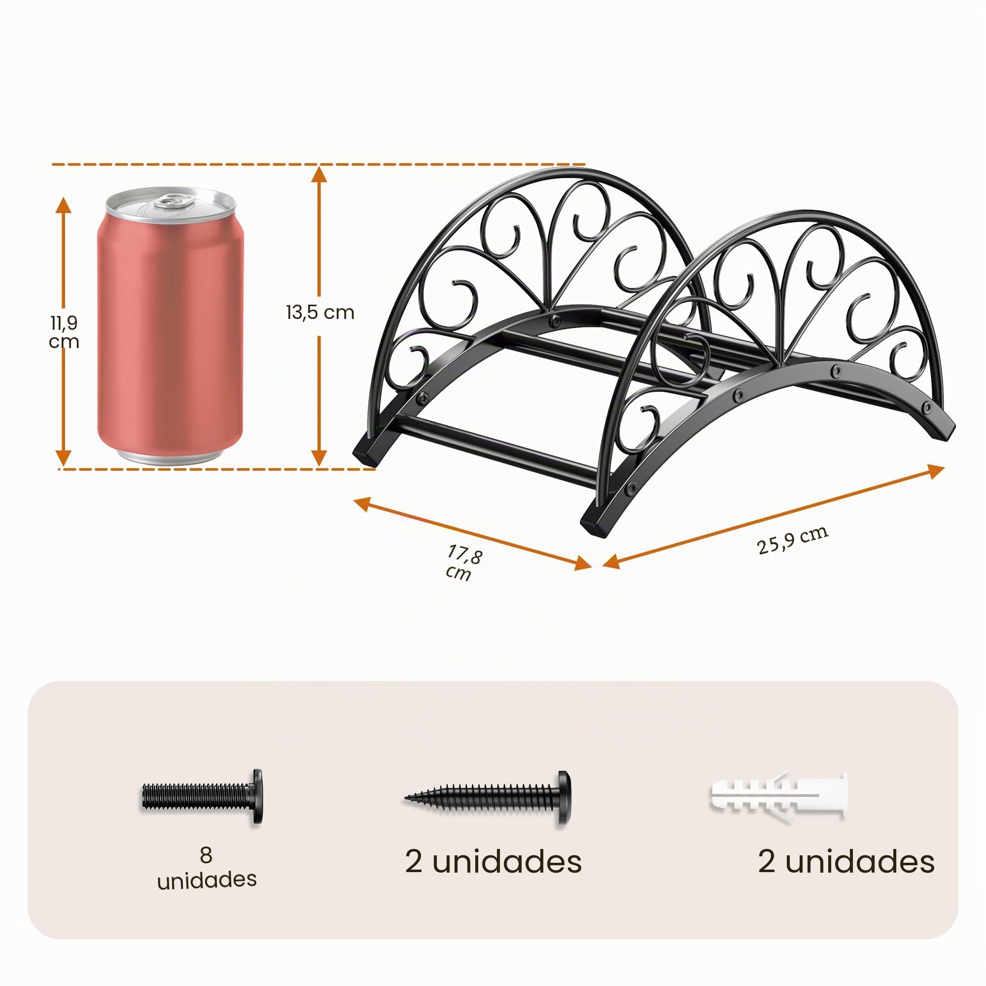 Josmimic Soporte de Metal para Manguera de Jardín - Colgador Montado en la Pared, Resistente para Cables de Extensión de Agua y Manguera de Vacío