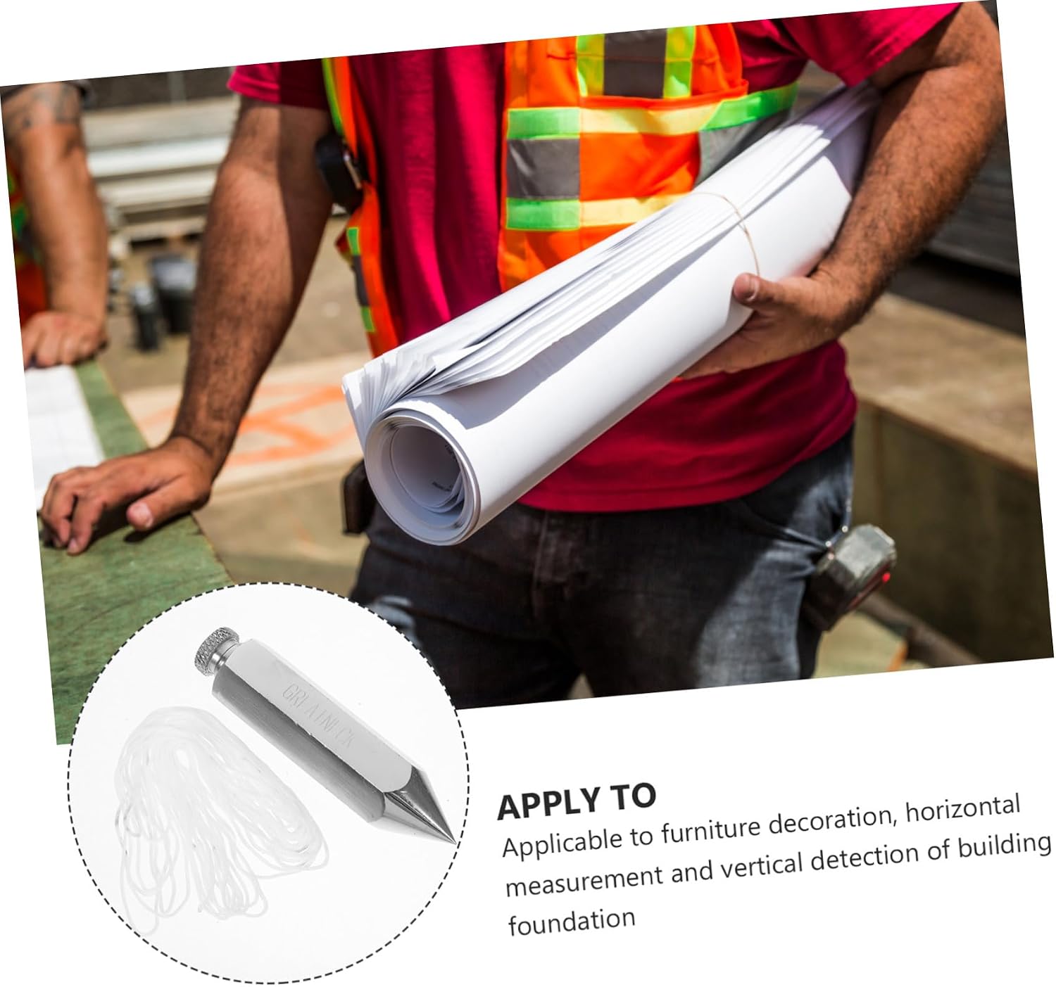 Plumb Bob Vertical Hammer Heavy Duty Measuring Tool for Construction Line Level Precision Building Accessory for Accurate Alignment