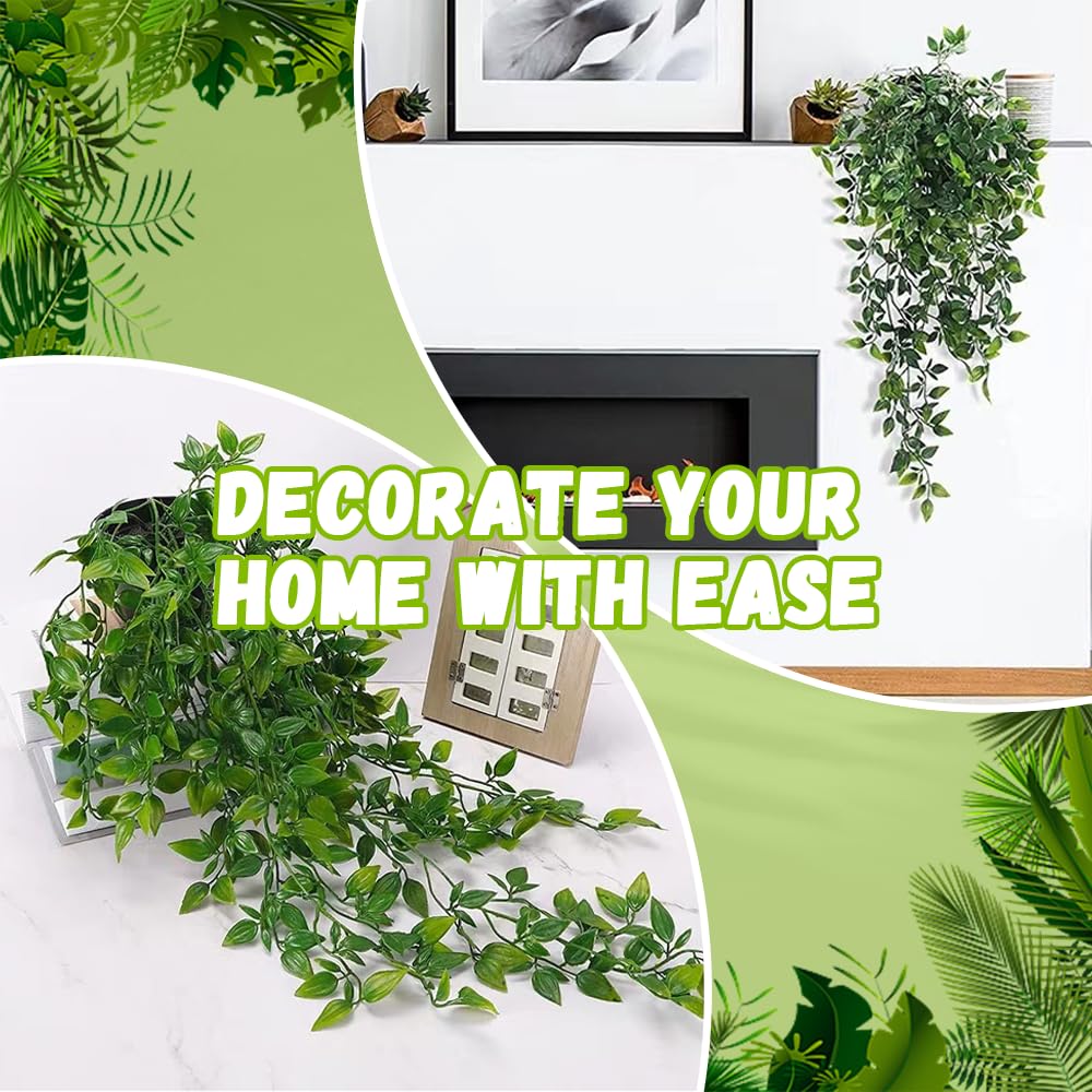 2 Plantes Artificielles Tombantes 75cm - Avec Pot - Faux Lierre Décoratif - Pour Intérieur/extérieur