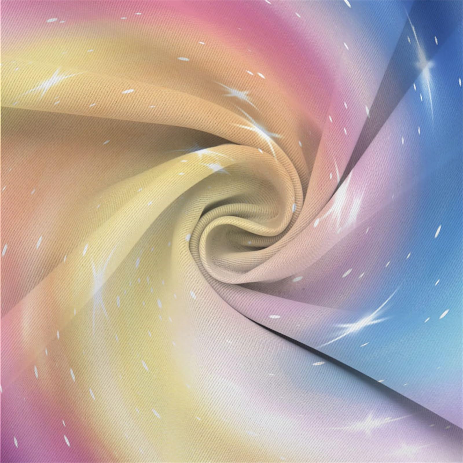 Verdunkelungsvorhänge H245 x B280 cm, Traum Regenbogen Farbverlauf Thermo Isoliert Lärmminderung Vorhänge, Polyester Anti Fade Bunt Vorhange für Schlafzimmer Wohnzimmer Kinderzimmer