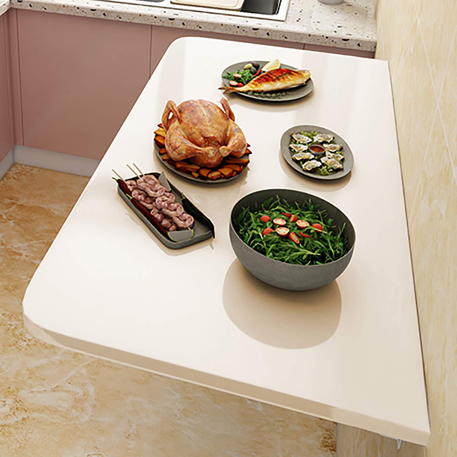 Table murale rabattable pour optimiser une petite salle à manger