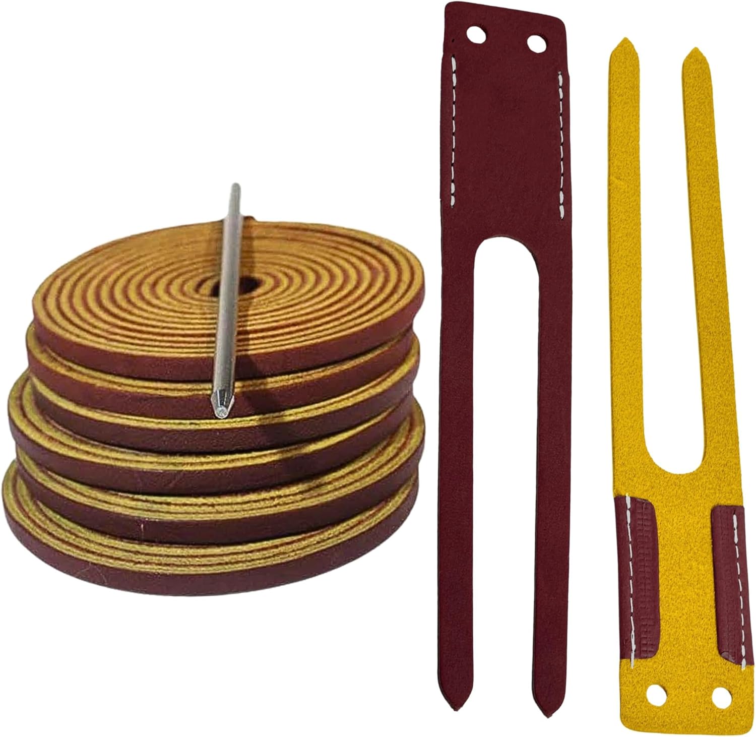 TOFL Baseball Glove Lace Kit | 6 Leather Laces, Lacing Needle, Thumb & Pinky Straps | Heavy Duty Baseball Glove Relacing Kit