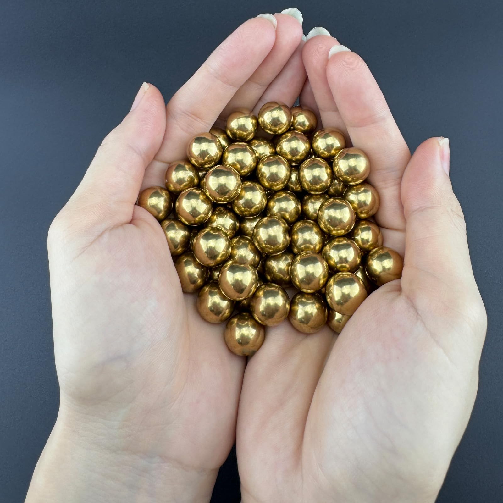 ZXTDBMBB 50Pcs H62 Precision Brass Balls Solid Brass Balls Diameter 1/2