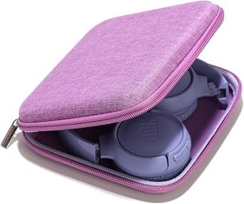 Ginsco Ultra-Slim Case Compatible with JBL Tune 510BT Bluetooth Headphones, with JBL Tune 520BT/670NC Live 460NC/Junior 320, Wireless On-Ear Headphones, Travel Carrying Headphone Case Purple