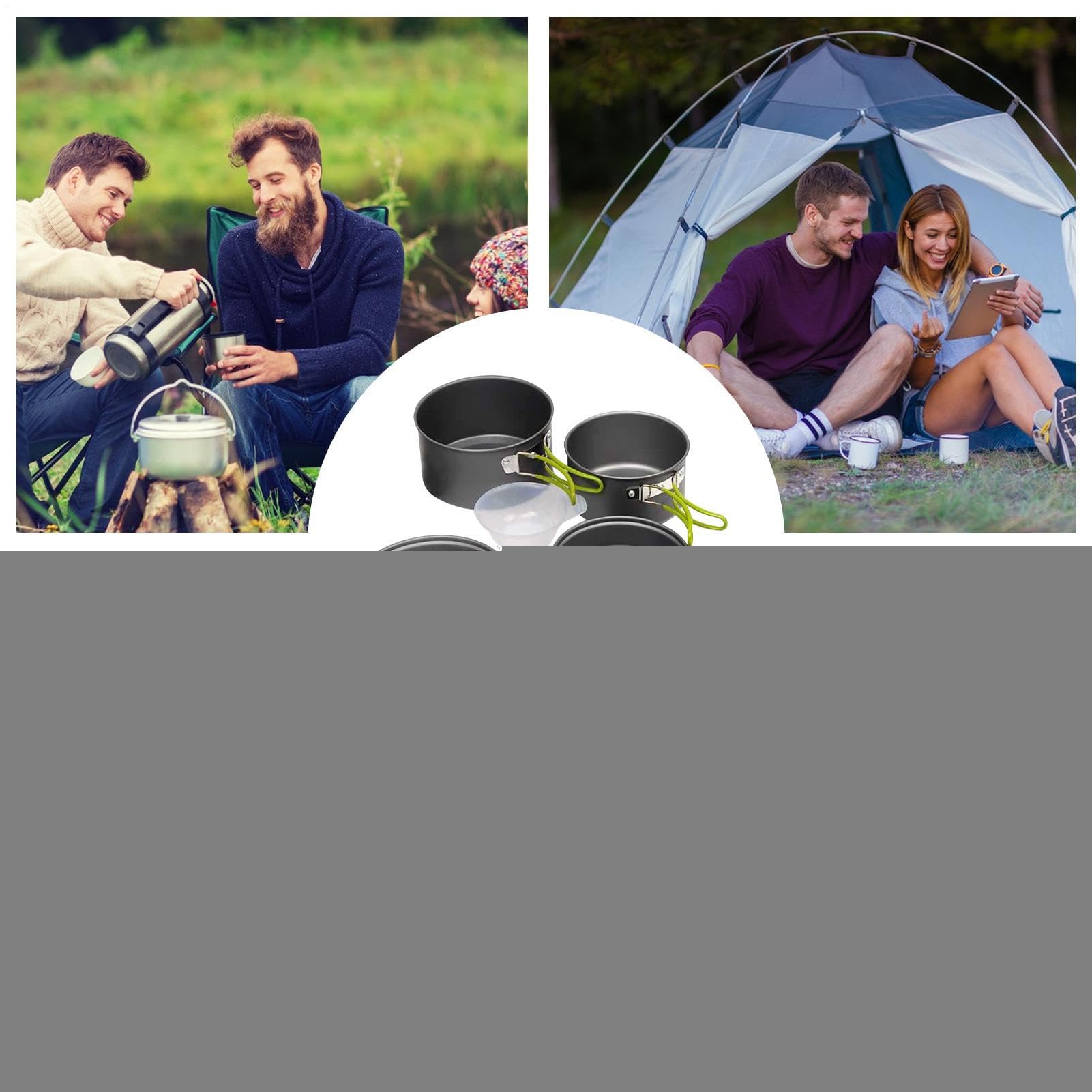 Ensembles De Cuisine Pour Le Camping Poêle À Frire Antiadhésive Empilable