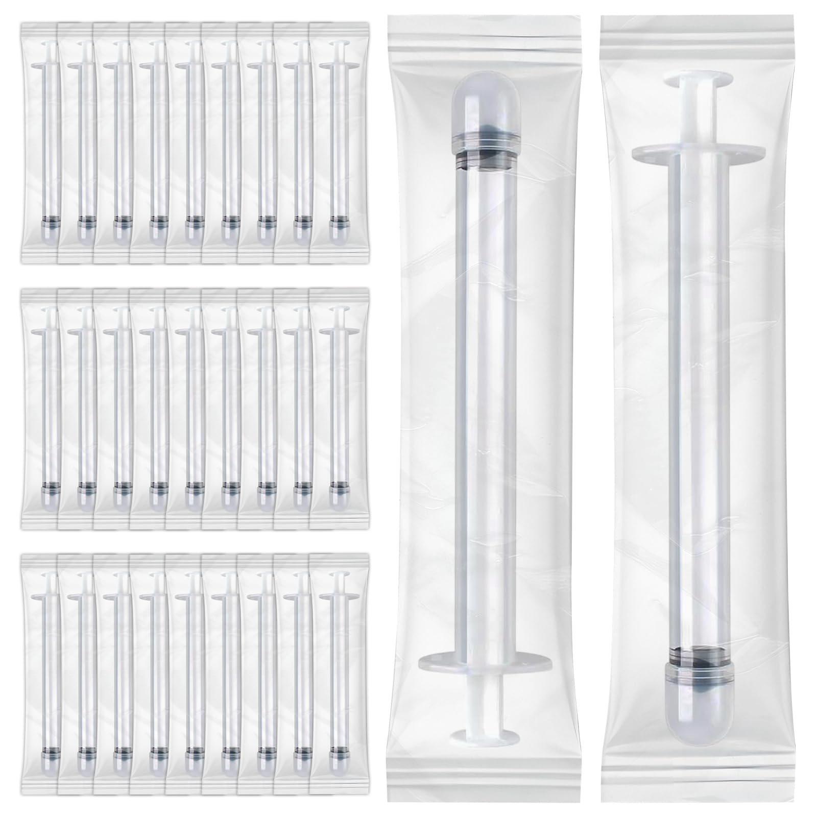 EDWERD Med Sterile Vaginal Cream Applicators - Individually Wrapped Plastic Applicator for Ointments, Gels & Creams, with Dosage Markings, Disposable, 30 Pack (3g)