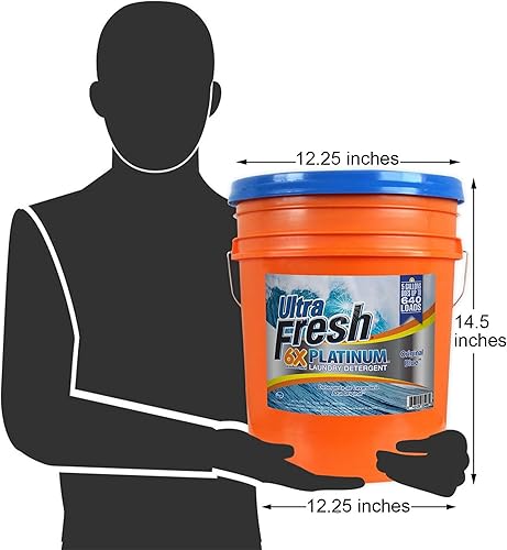 Vista 56 de Ultra Fresh Platinum Original Blue PLUS - Detergente líquido para ropa suavizante HE. Concentrado; hace hasta 640 cargas. Compara