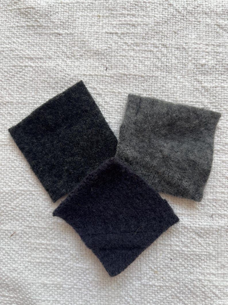 Set of 5, 2 inches,Cashmere Sweater Repair Patches: Felted Wool Fabric Squares, Wool Cashmere Elbow Patches, Sweater Patch, Elbow Patch, Knit Patches