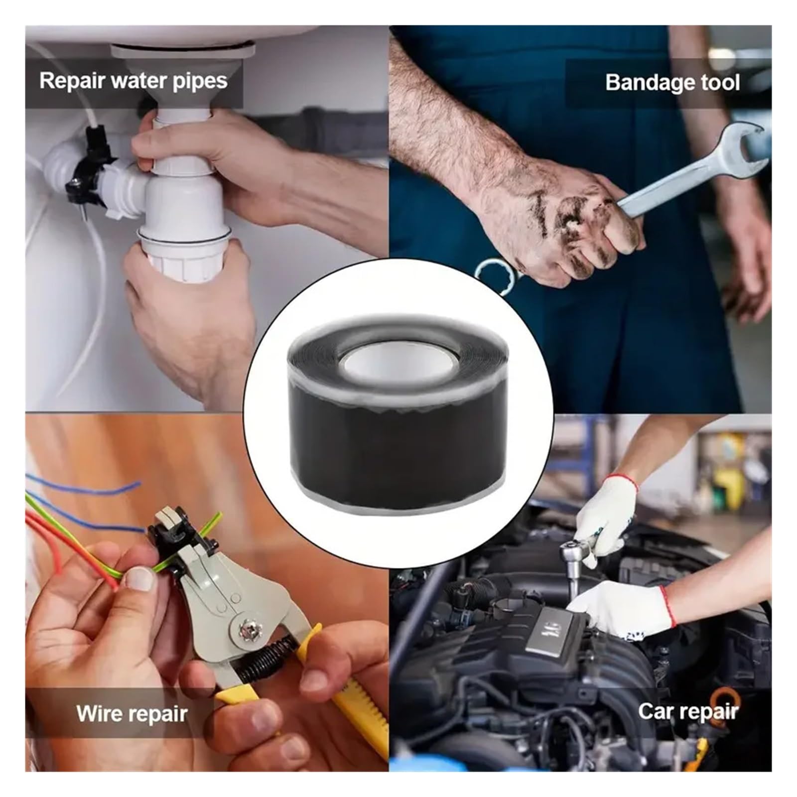 rellenar la cinta de sellado, Cinta selladora de silicona for sellado y aislamiento de fugas de baño, 0,5-1 mm x 25 mm x 1-300 cm(1mmx25mmx3.0m)