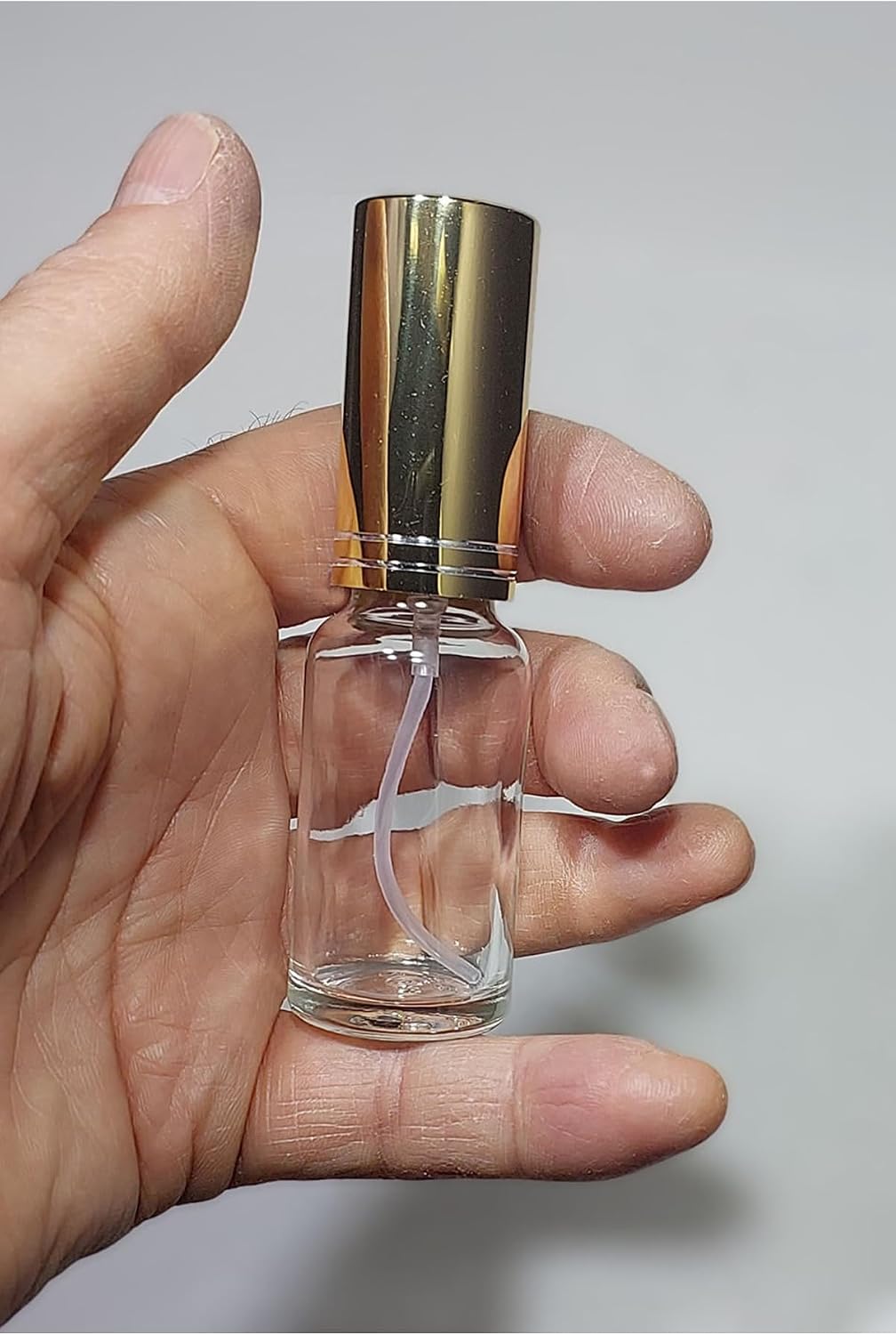 50 Adet Boş Gold Kapaklı Kolonya Şişesi Doldurulabilir Cep Cam Parfüm Şişesi 20 Ml, Spreylise0082