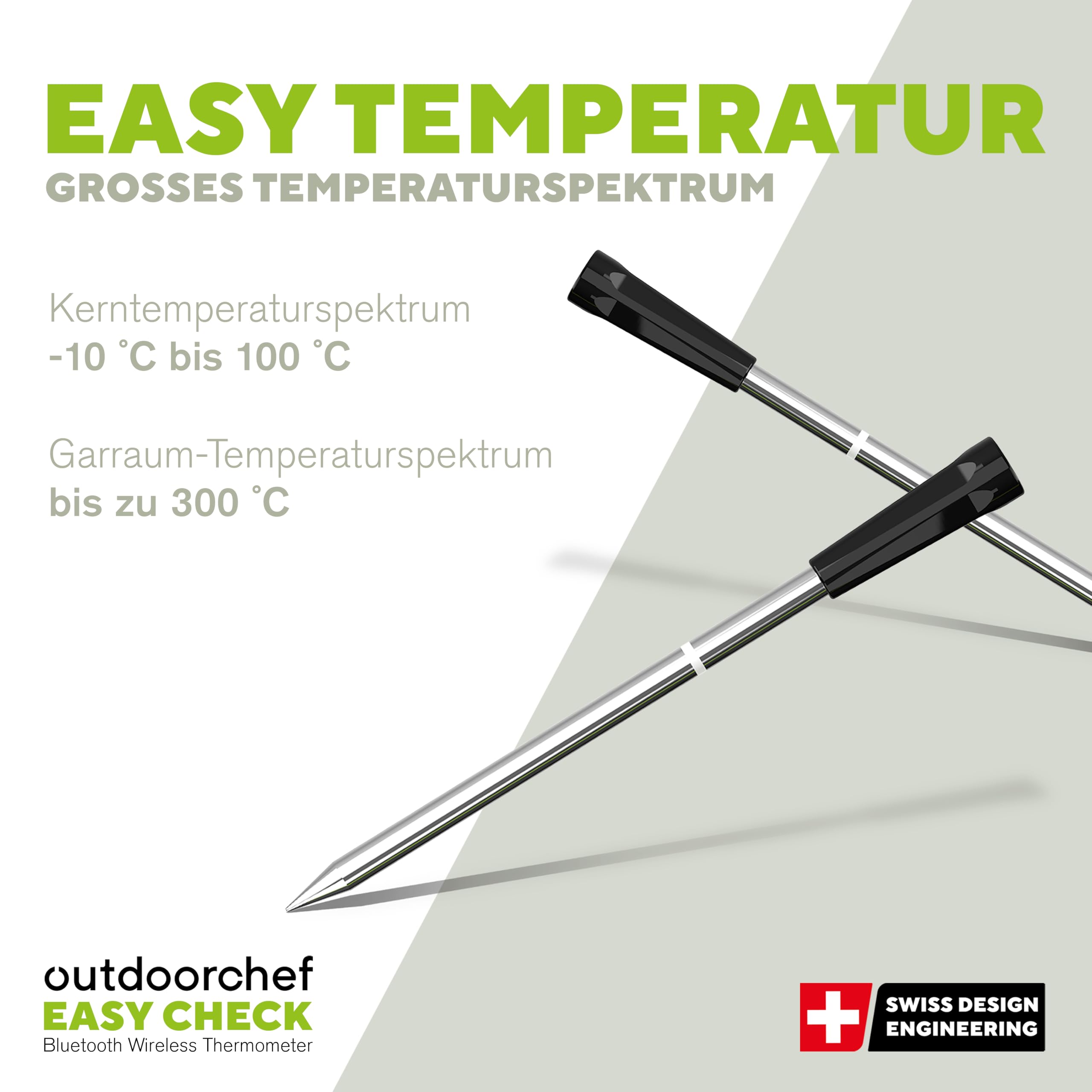 OUTDOORCHEF Termometro Easy Check Dual – Wireless Bluetooth Grill Termometro