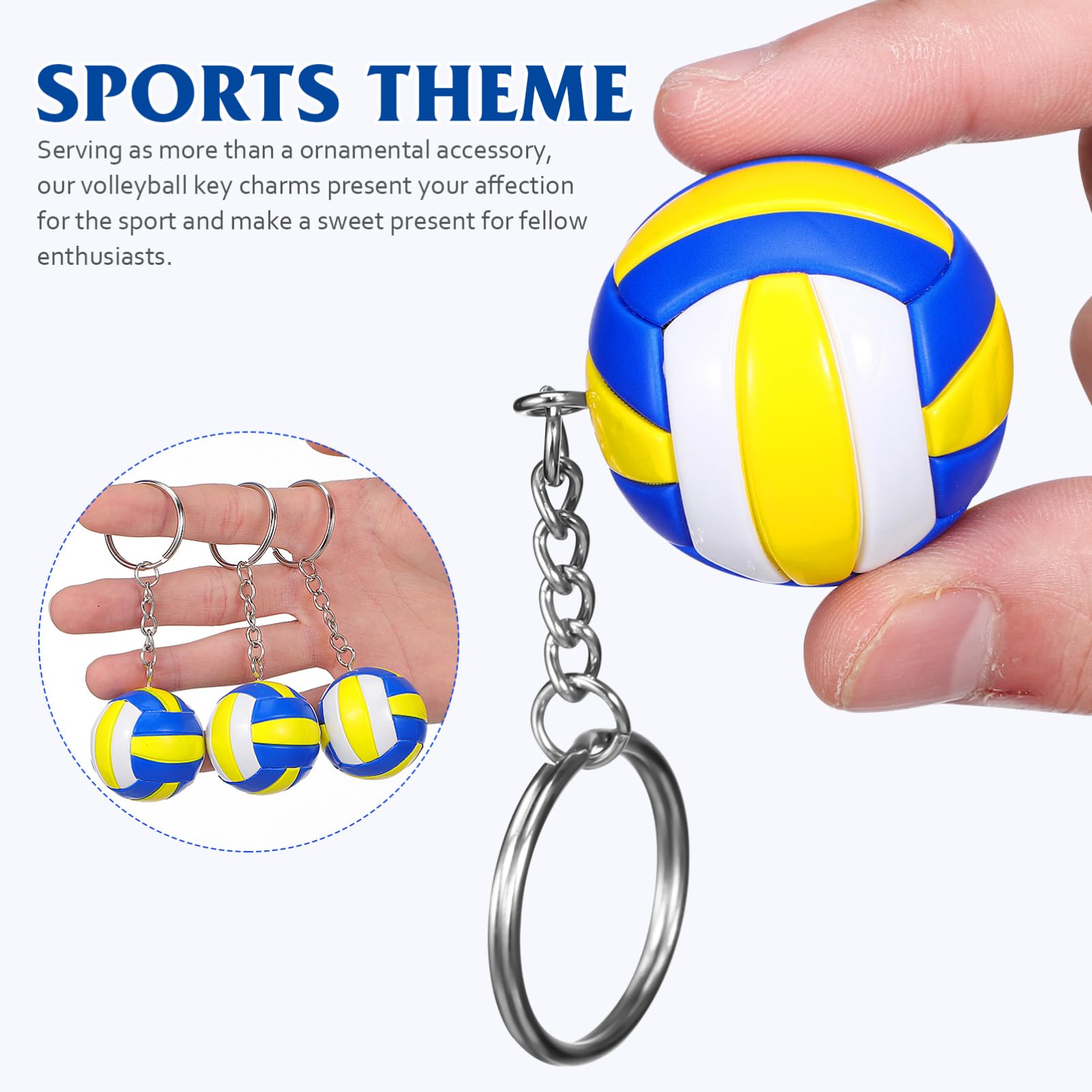SUPVOX Portachiavi Simulato Di Pallavolo Ricevitore Lanciatore Portachiavi Pallavolo Borse Di o Ciondolo Chiave Del Giocatore Di o Pu