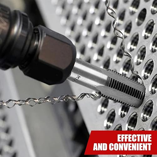 Miniatura 5 de KBOISHA Juego de grifos de tubo NPT de 6 piezas, rosca NPT de acero al carbono que forma tamaños 18", 14", 38", 12", 34" y 1"