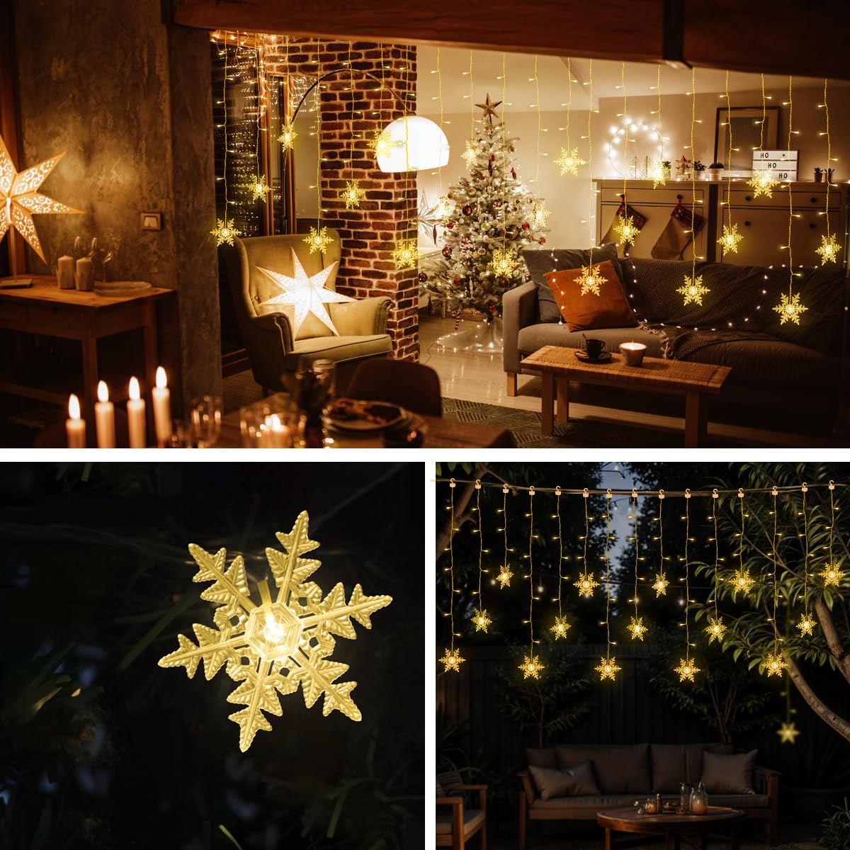 4 Stuks Kerstverlichting Warm Wit 4x Kerstlichtjes Voor Het Raam – Met Zuignap – Batterij – Kerstboom, Rendier, Kerstman En Belletjes Zuignap Lichtjes