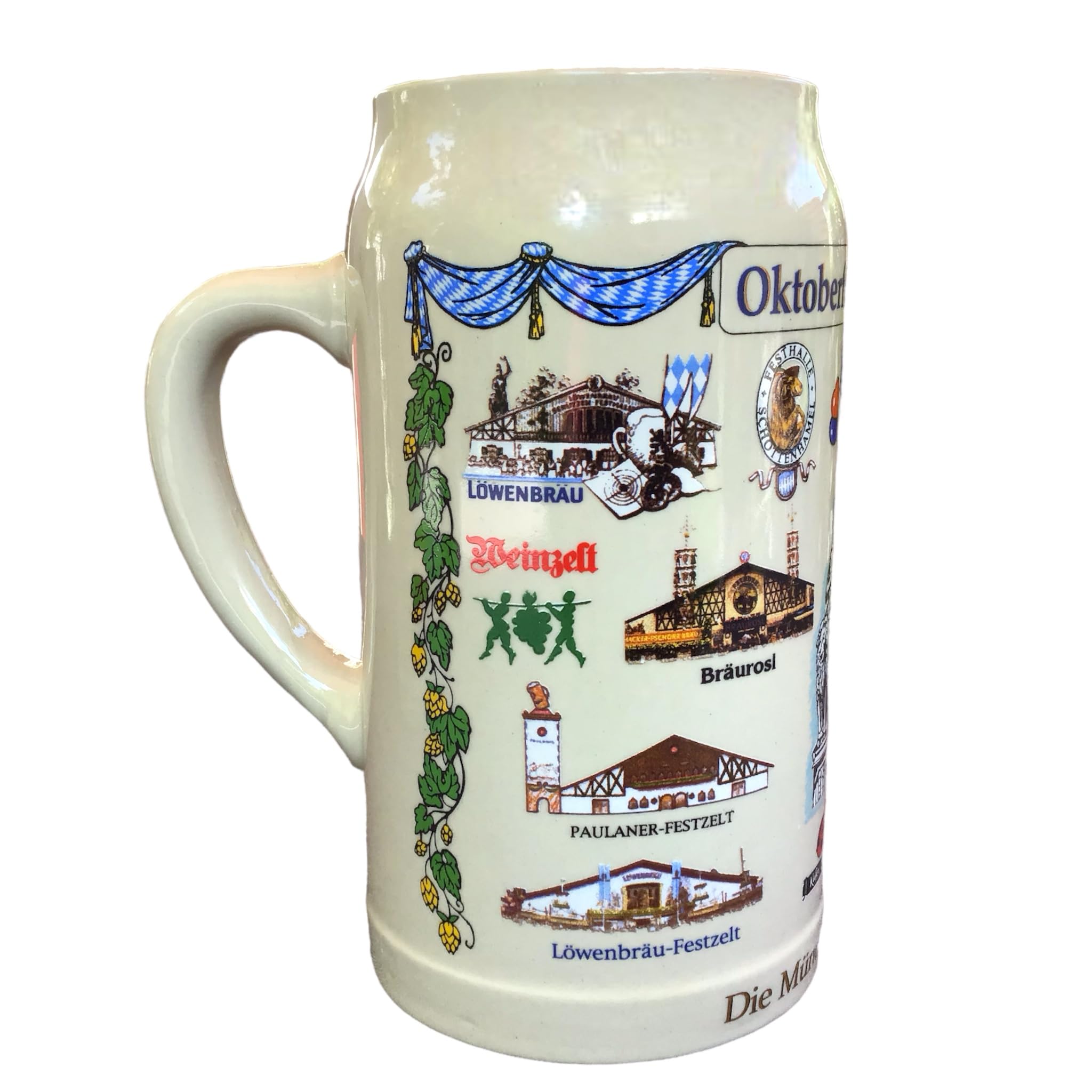 Boccale da collezione originale Oktoberfest 2002 Wiesn Wirtekrug in edizione limitata