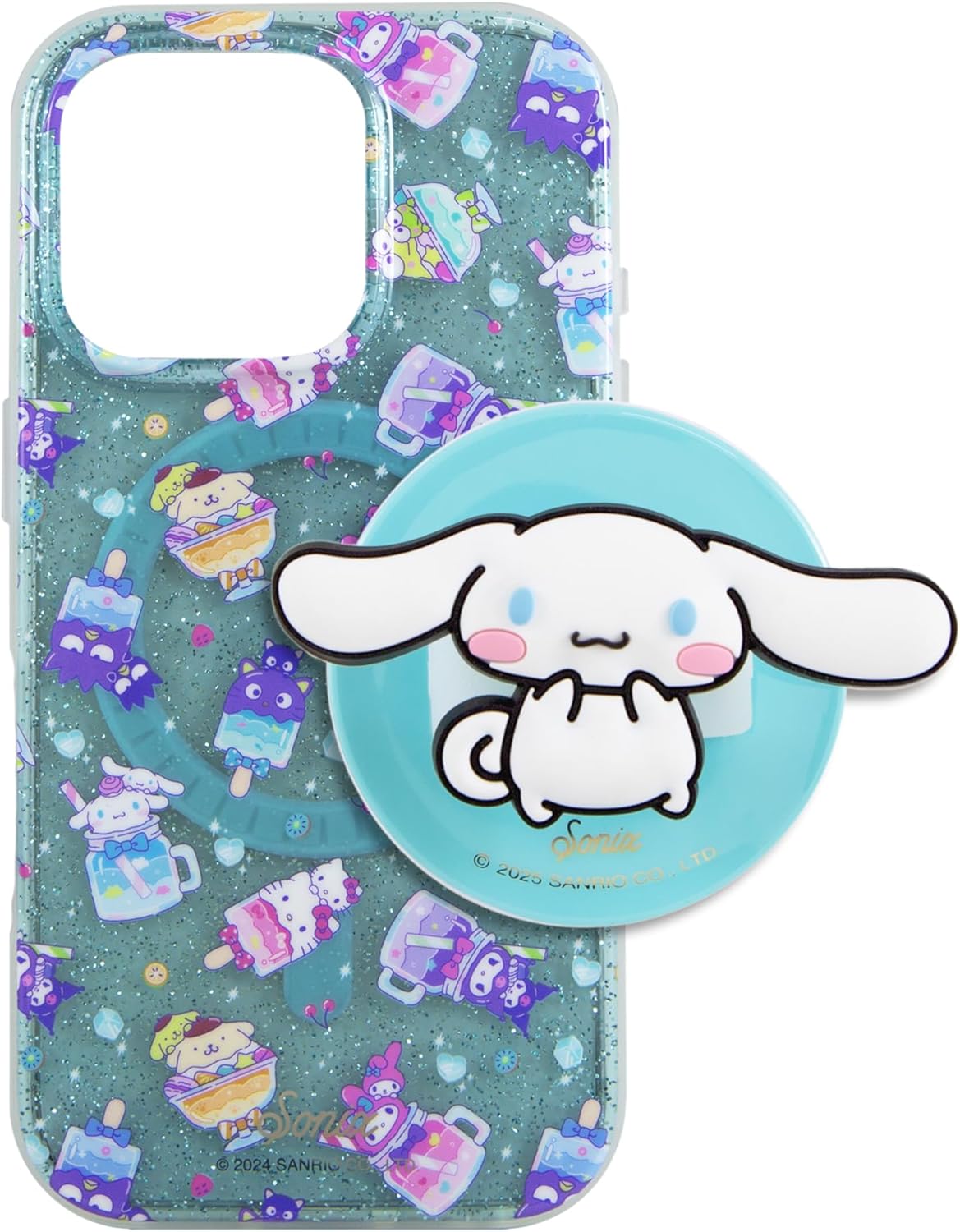 Sonix x Sanrio Magnetic Silicone Phone Ring (Cinnamoroll) + Case for MagSafe iPhone 16 Pro (Hello Kitty and Friends Frozen Treats)