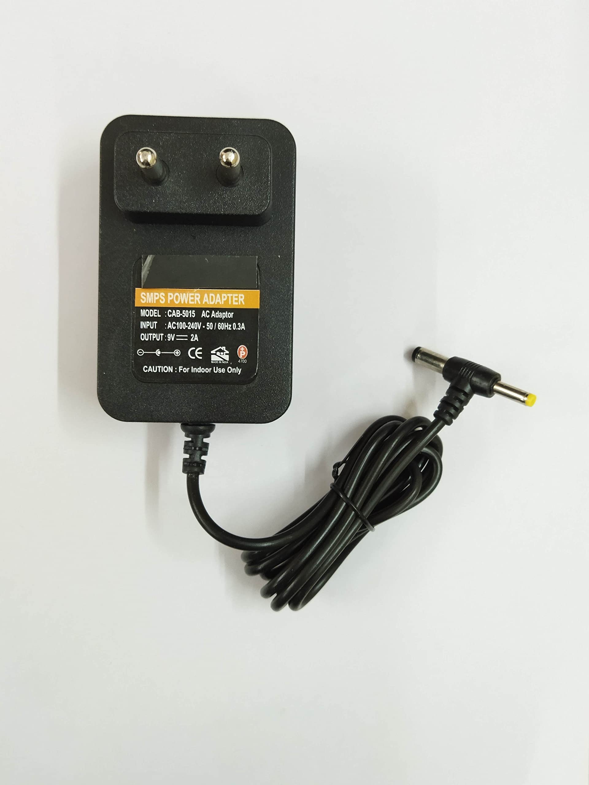 Comc 2 Pin/ 3 Pin 2Amp Power Adapter Charger For Monitors (9Volt 2000Ma, Black)