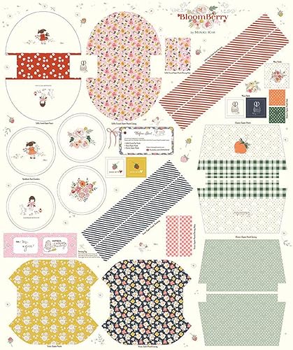 Riley Blake - Panel BloomBerry con cremallera de 36 x 43 pulgadas, panel de tela de algodón (P14608-PANEL)