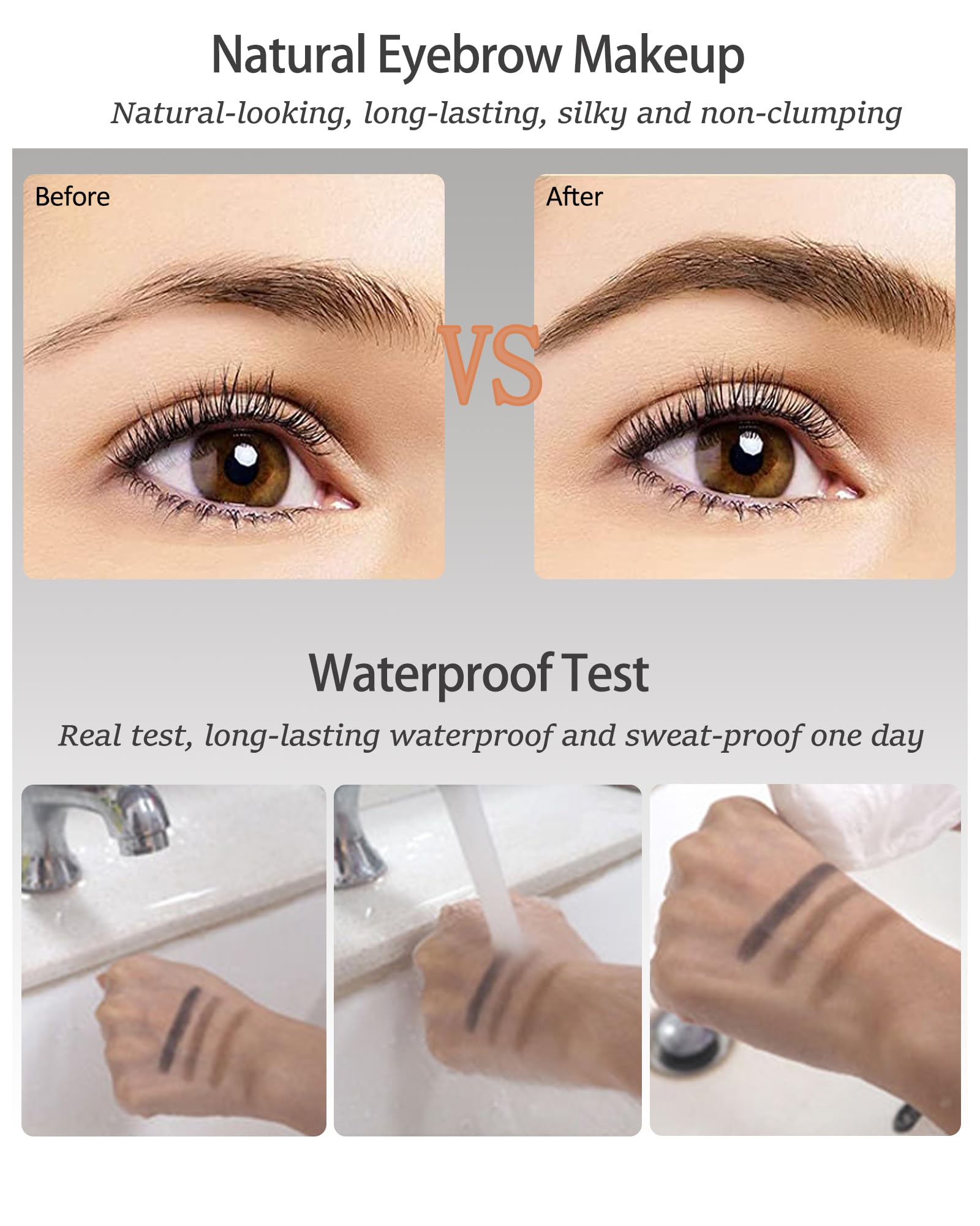 Poudre à Sourcils Waterproof Tana – Teint Brunette, Compacte + 6 Pinceaux, Neuf