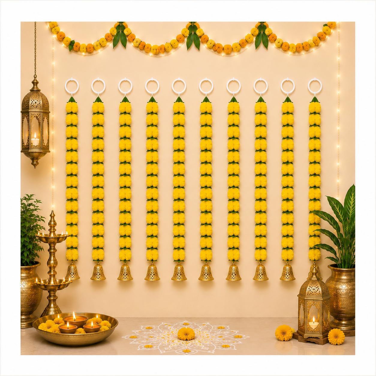Bindian Pom Pom Chakri - Festive Wall Decor -23 Bindian Pom Pom Chakri - Festive Wall Decor -23