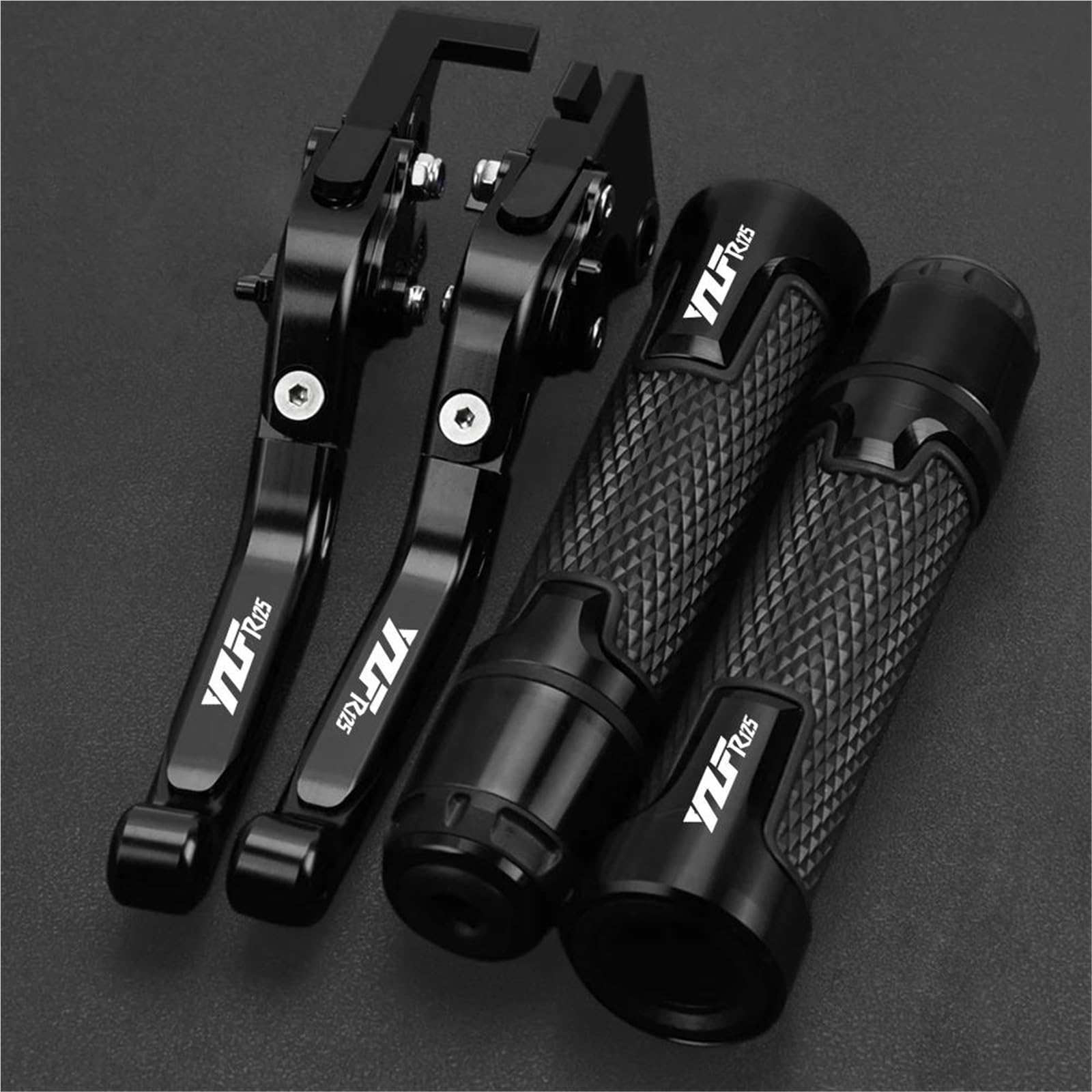 Cwziwoyji E Fit For Yamaha Yzf R125 2014-2023 Motorcycl Accessories Adjustabl Brak Clutch Levers Handlebar Grips(E)