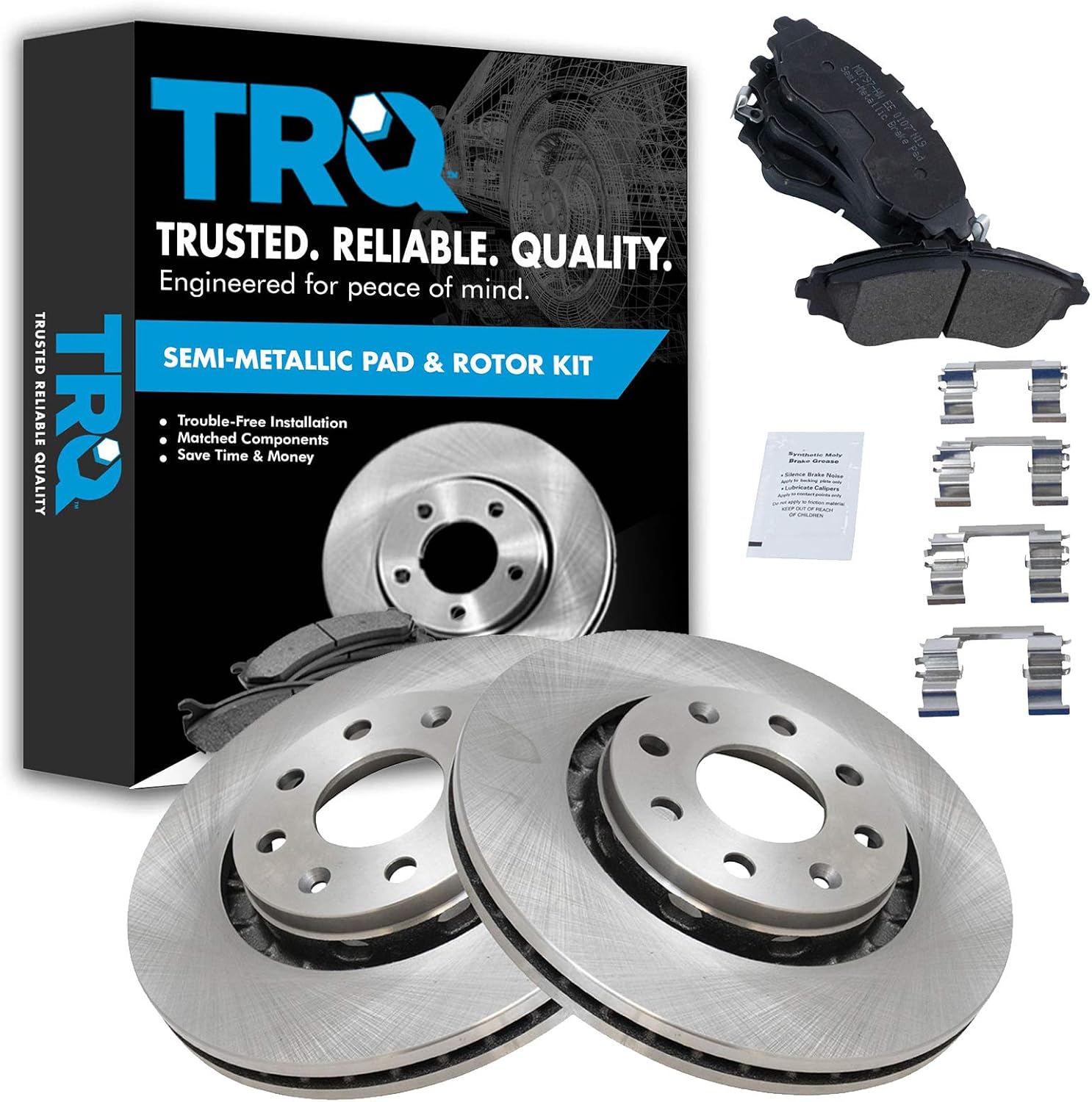 TRQ Front Brake Pad & Rotor Kit for Aveo/Spark