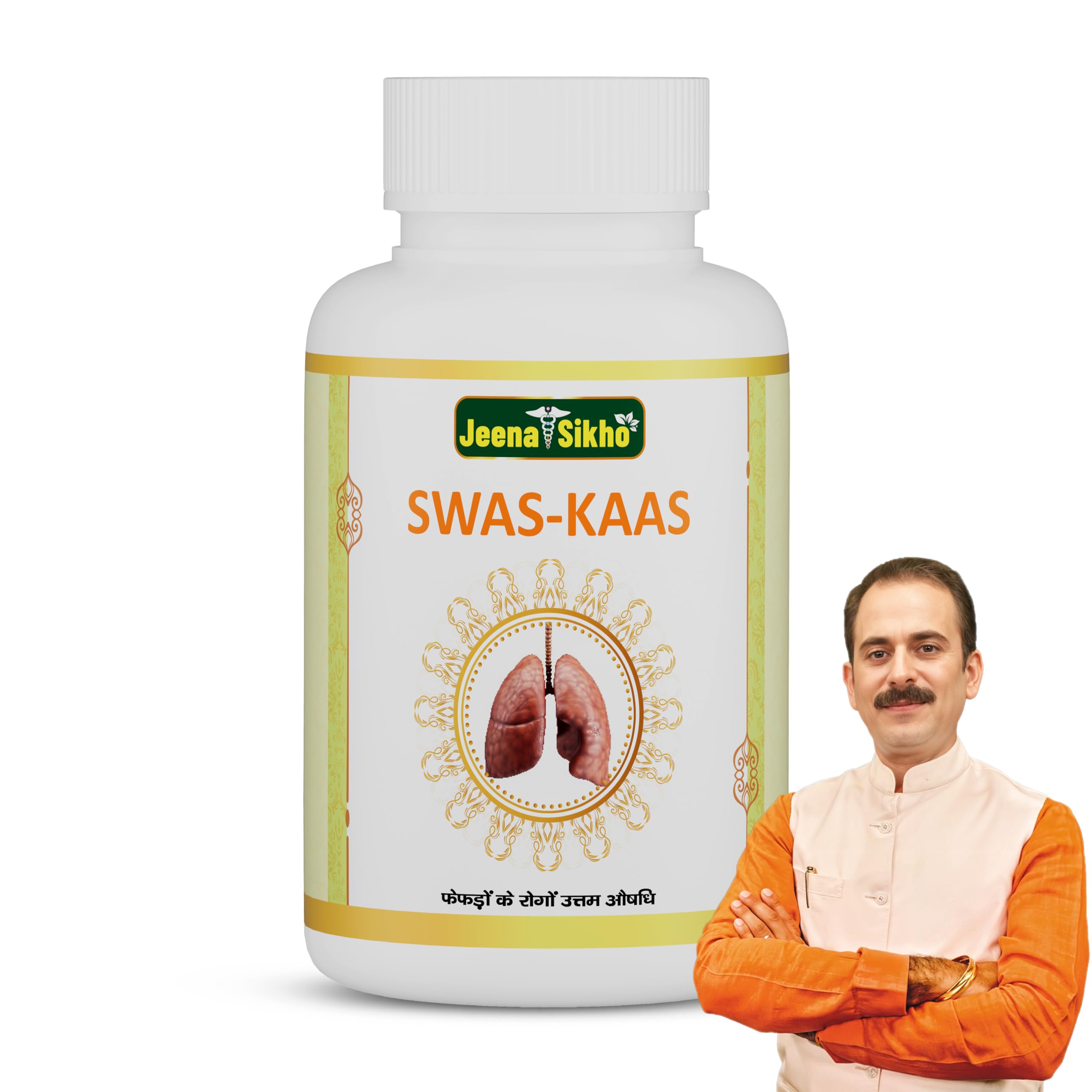 Sponsored Ad - Jeena Sikho Swas-Kaas | Herbal Supplements For Lungs Care | Naturally Blended With Bansa, Kantkari, And Somlata | Ayurvedic Remedy For Good Health, 60 Capsules