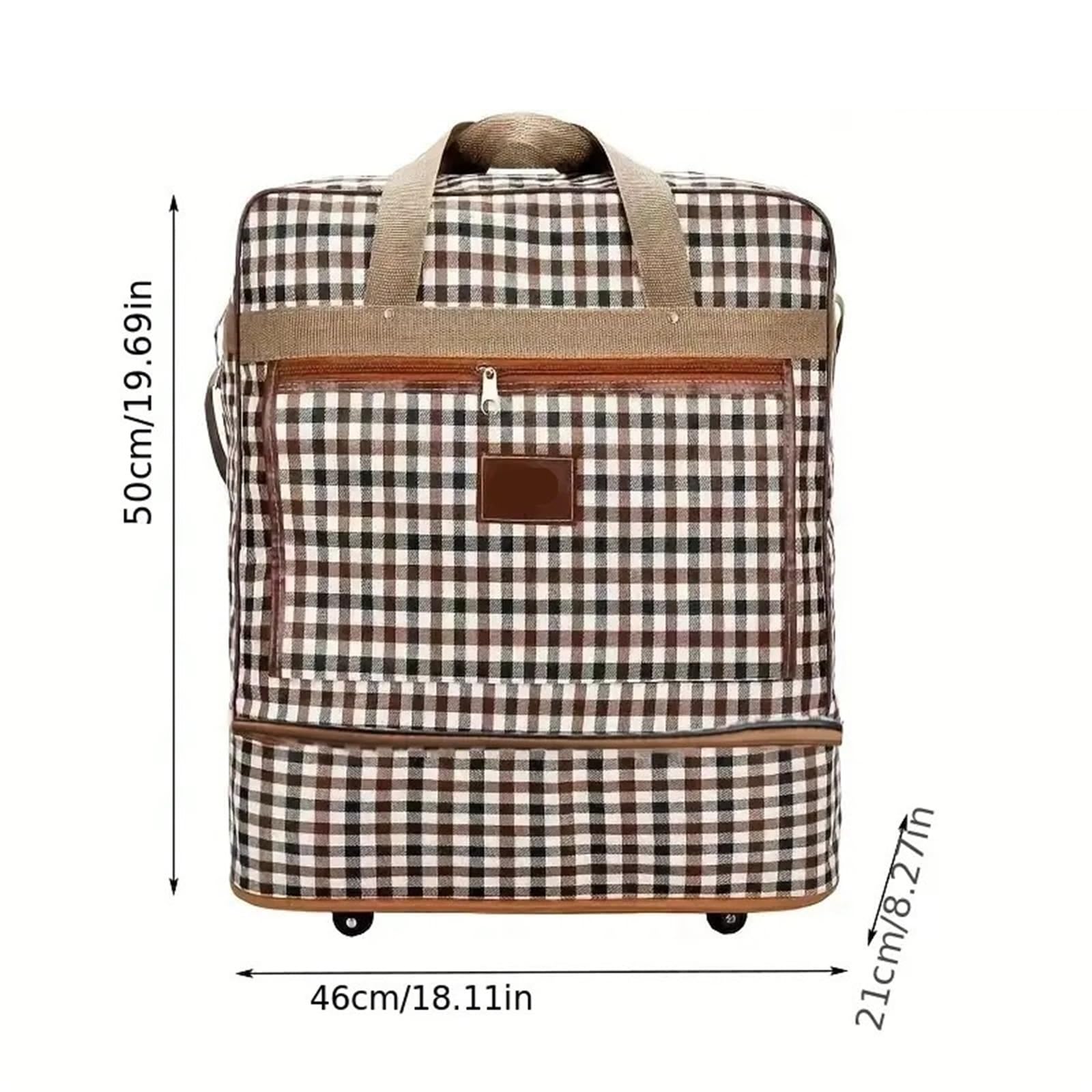 Borsone da viaggio Borsone con ruote espandibile extra large, leggero e multistrato, for viaggi riporlo facilmente, borsa for weekend o for una notte(1 layer 4 wheels)