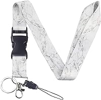 Vista 9 de Yiflin Bonito cordón para el cuello para llaves, llavero, cartera, tarjetero de identificación, con hebilla de liberación rápida