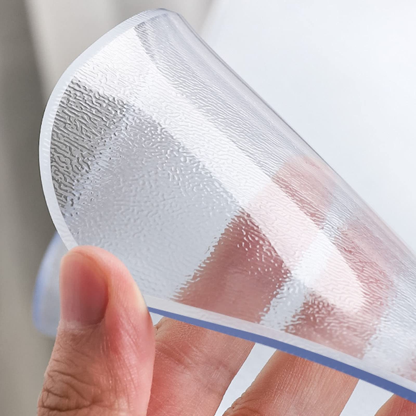 QBYRSSS Transparent Table Cover Protector Clear PVC Table Protector 2mm Thick Matte Table Cover with Comfort Edge Furniture Protection Film Table Mat (39x59in / 100x150cm)