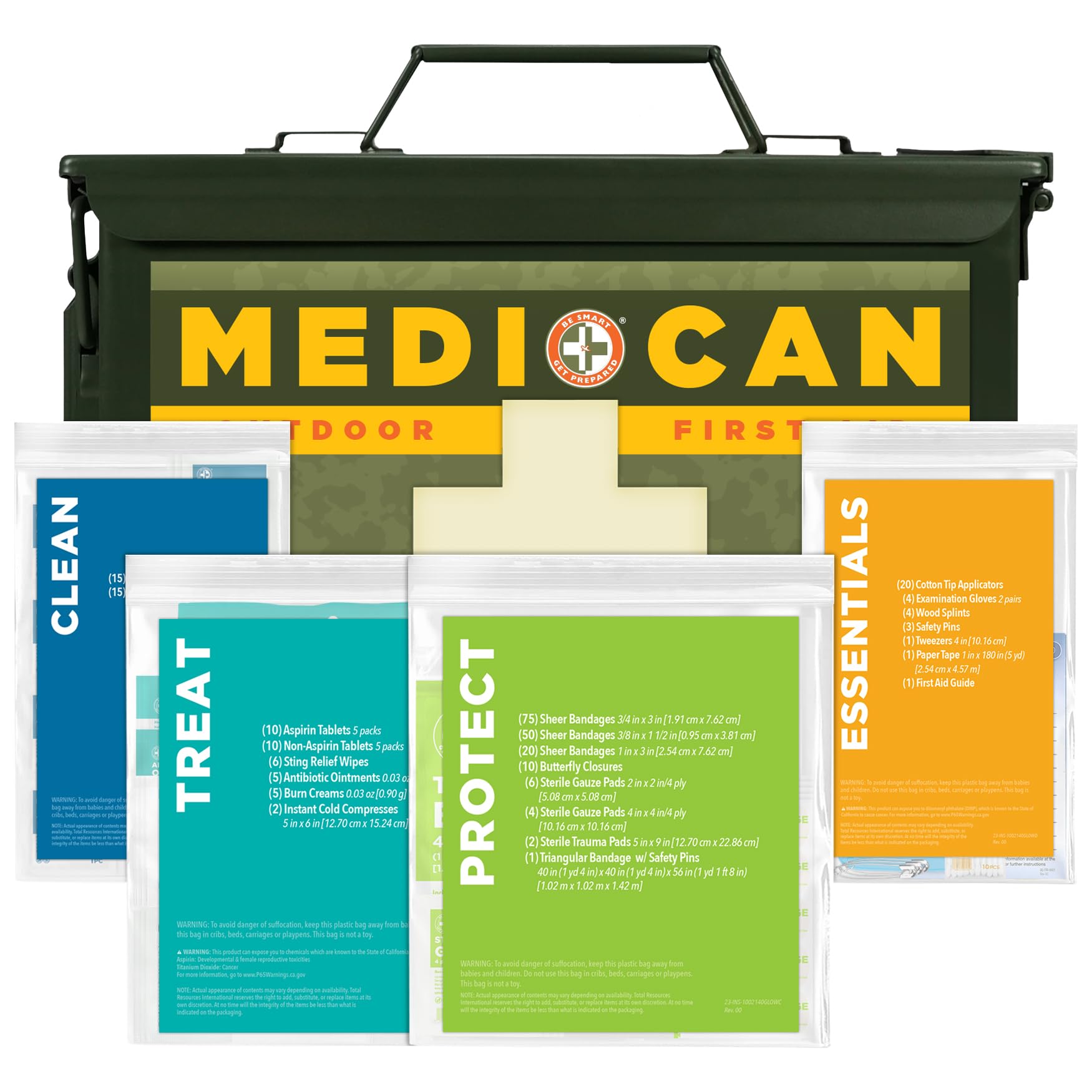 Amazon.com: Be Smart Get Prepared 270Piece Medi+Can First Aid