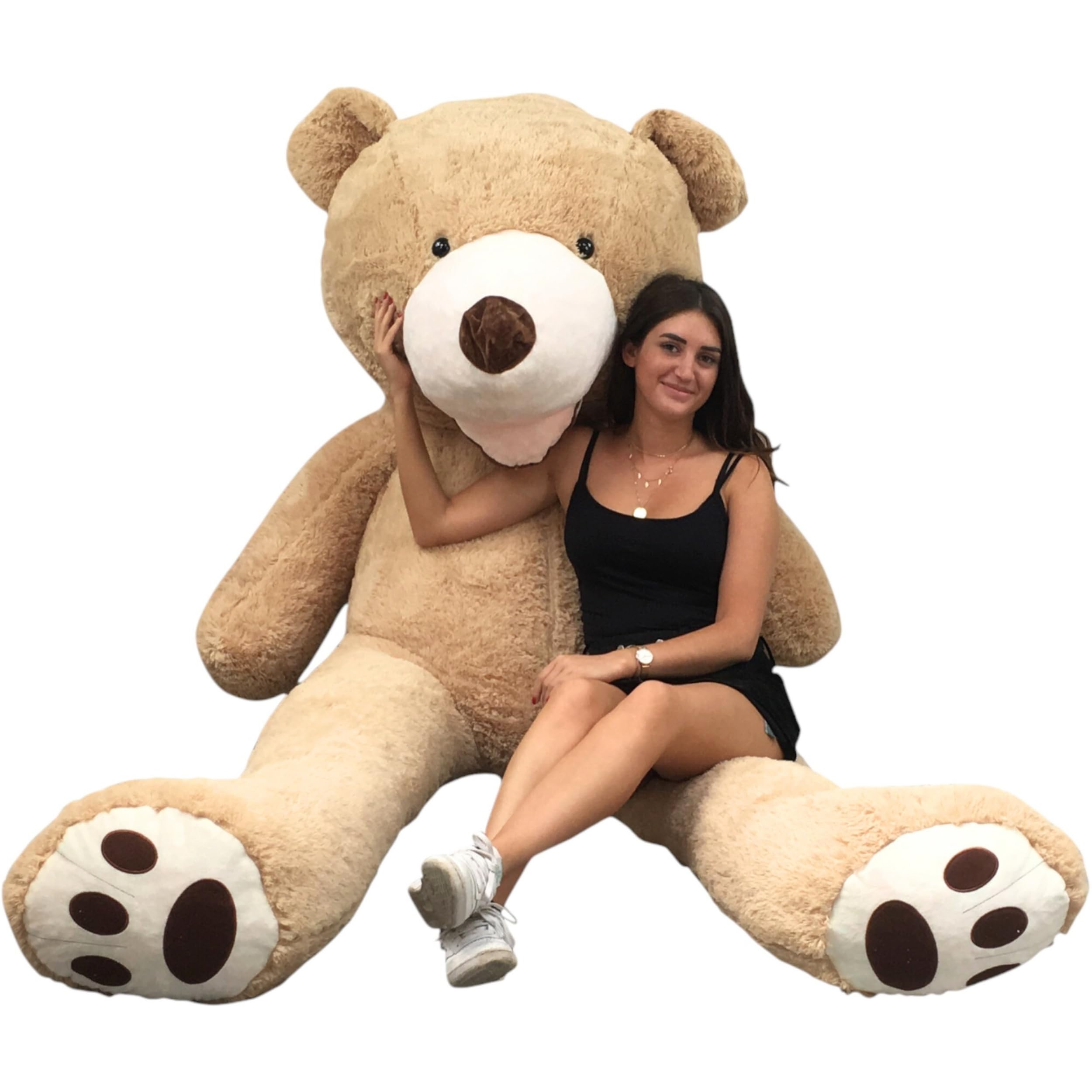 bananair - Giant Teddy Bear - Made in France, Ultra Soft and Fluffy, Cuddles Assured - Big Teddy Bear for Birthdays, Bedroom Decor, Celebrations (Beige, 260 cm / 8.53 ft)