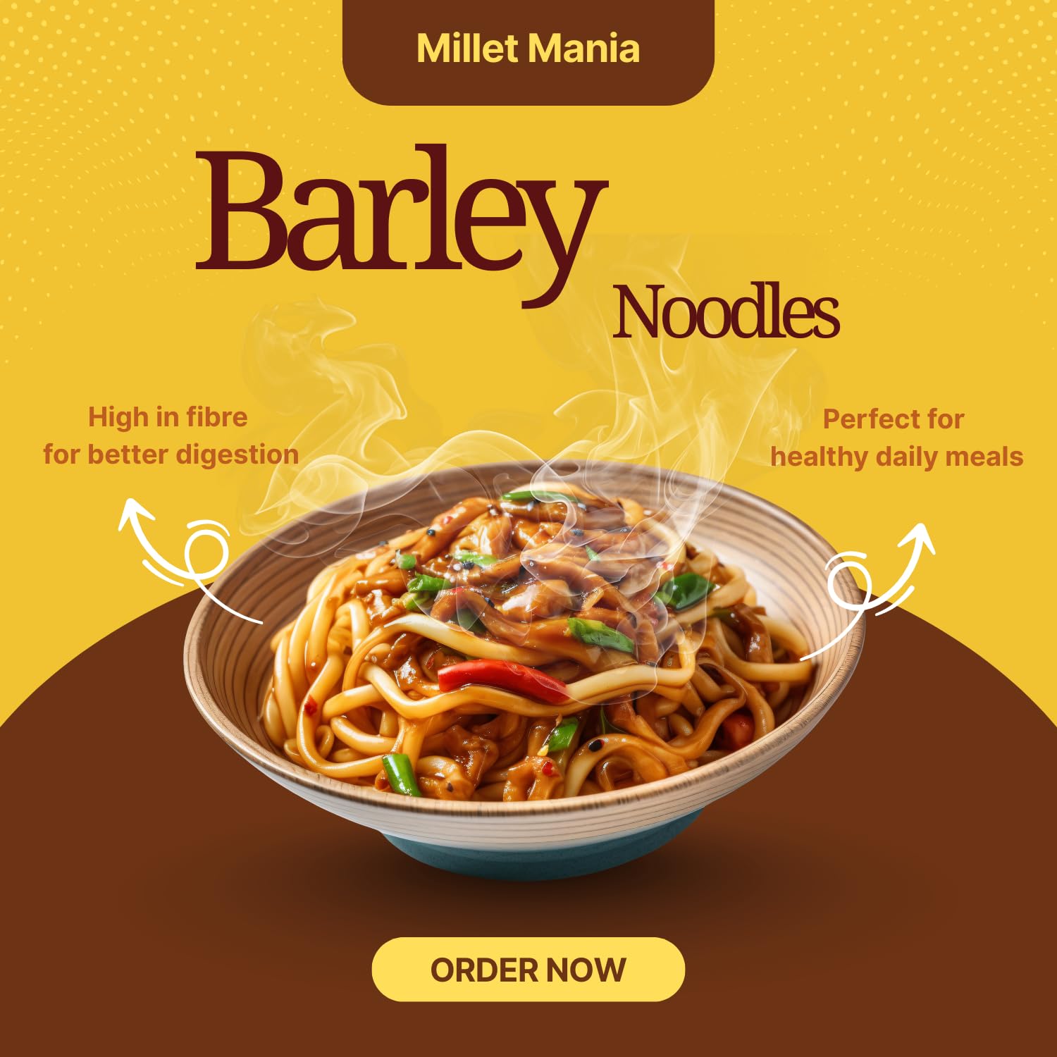 Millet Mania Barley Millet Noodles | Delicious And Nutricious | Vegan | With Iron And Vitamins (Pack of 2) 2