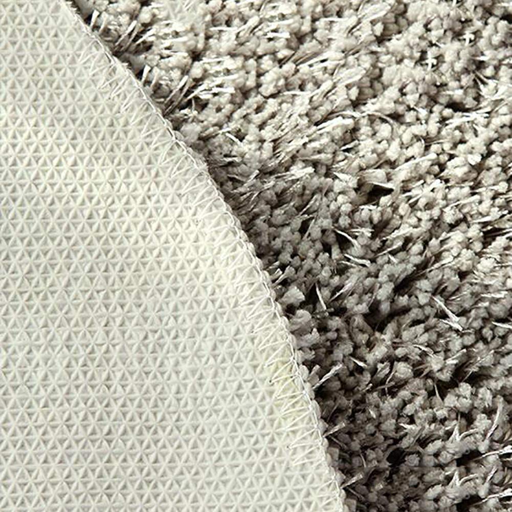 Weich Absorbent Dick Badvorleger, Oval rutschfest Mikrofaser Chenille Badteppich Maschinenwaschbar Badematte Für Waschküche-grau 90x60cm(35x24inch)