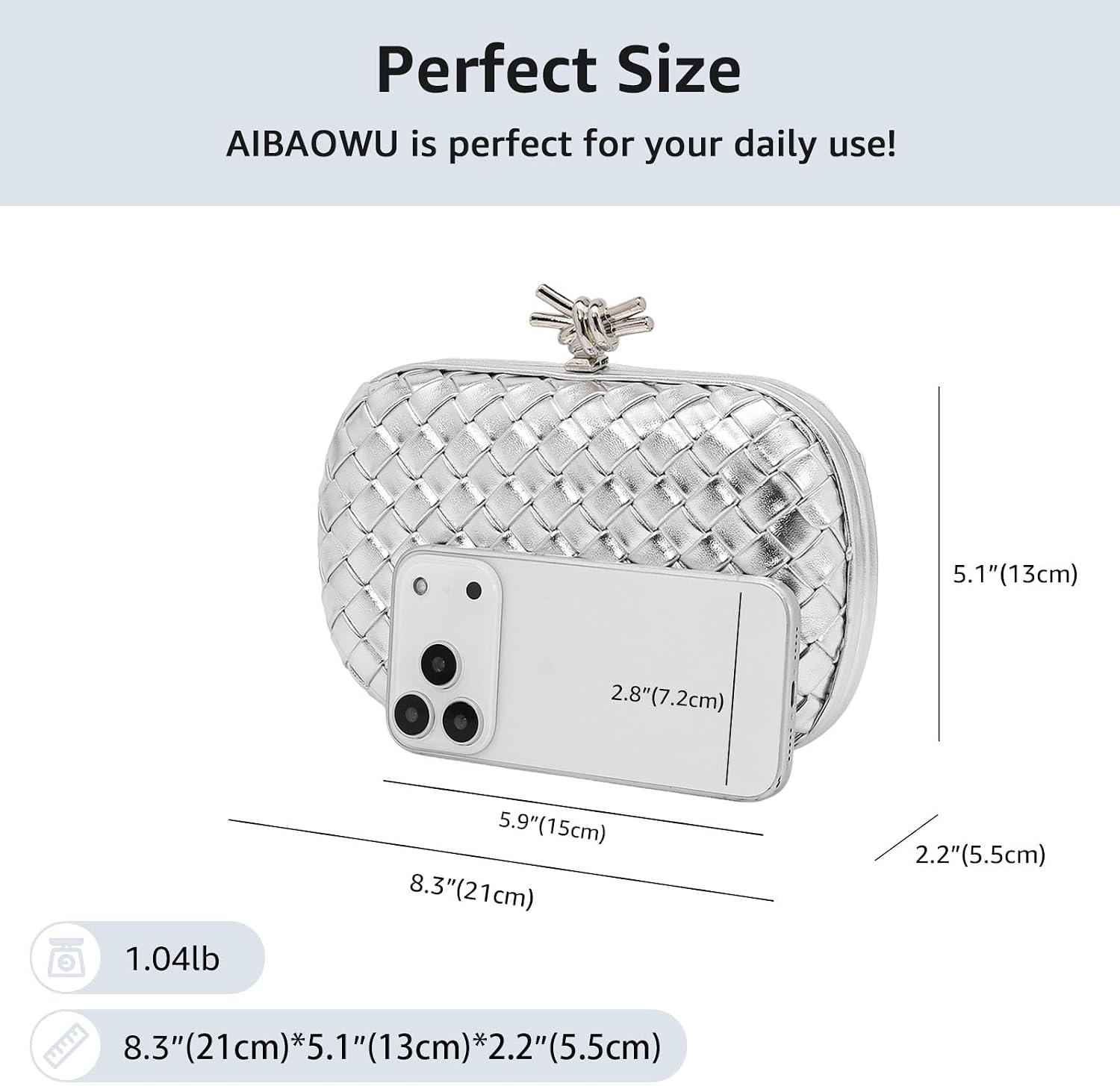 Woven Clutch Purses for Women PU Leather Evening Bag for Wedding Formal Clutch Bride Purses Party Prom