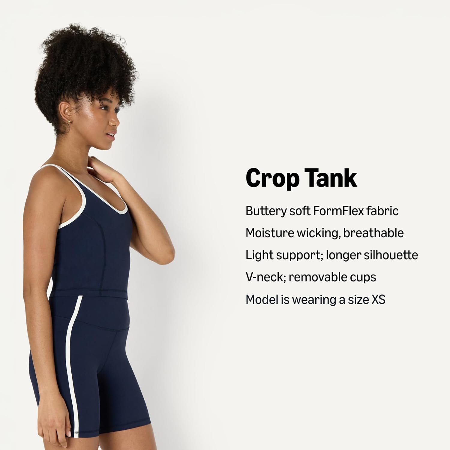 Amazon Essentials Women's Active FormFlex Buttery Soft Light Support Crop Tank with Bra and Contrast Trim - Image 4